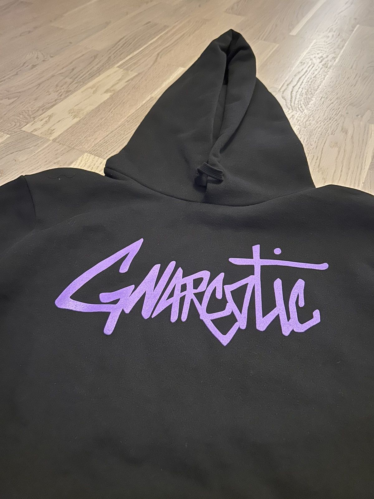 Gnarcotic Black logo hoodie from Gnarcotic with purple writing Size US L / EU 52-54 / 3 - 1 Thumbnail