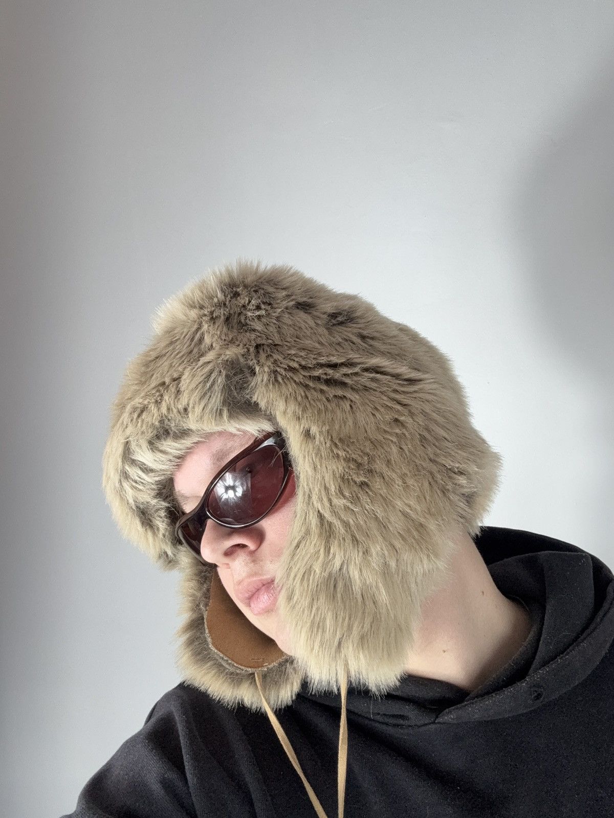 Le Grande Bleu (L.G.B.) Vintage Y2K Fuzzy Fur Ushanka Hat if six was nine LGB Style Size ONE SIZE - 3 Thumbnail