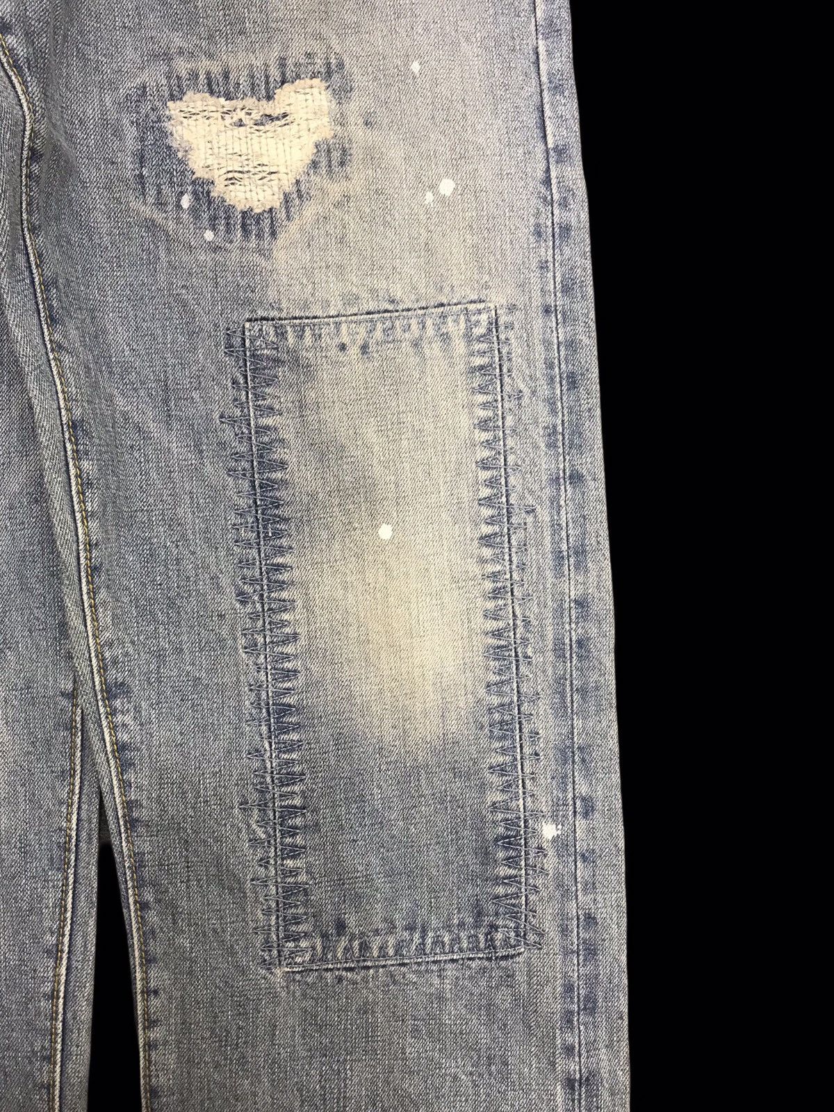 Designer 💥ULTRA RARE💥JPRESS HEAVY PATCHWORK DISTRESSED DENIM F138 Size US 32 / EU 48 - 6 Thumbnail
