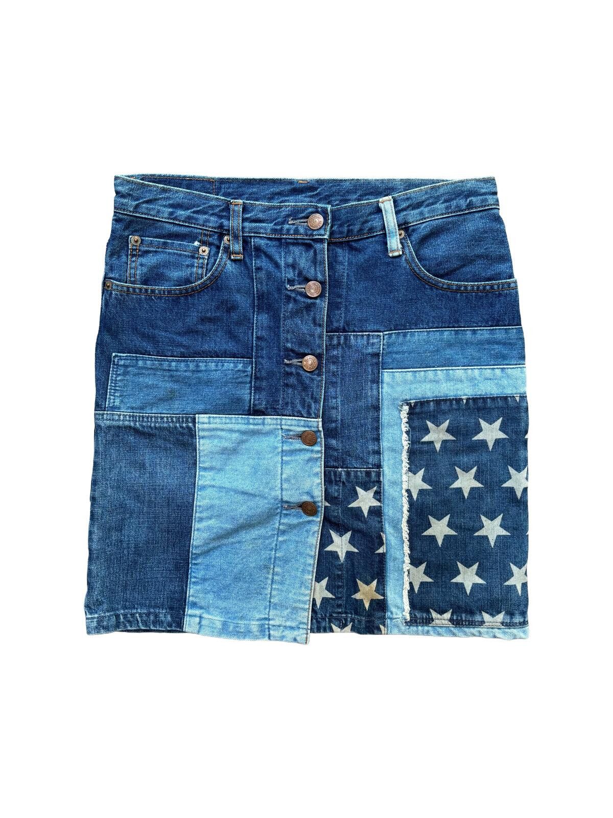 Hysteric Glamour Hysteric Glamour Patchwork Denim Skirt Blue UK 10 Size 28" / US 6 / IT 42 - 1 Thumbnail