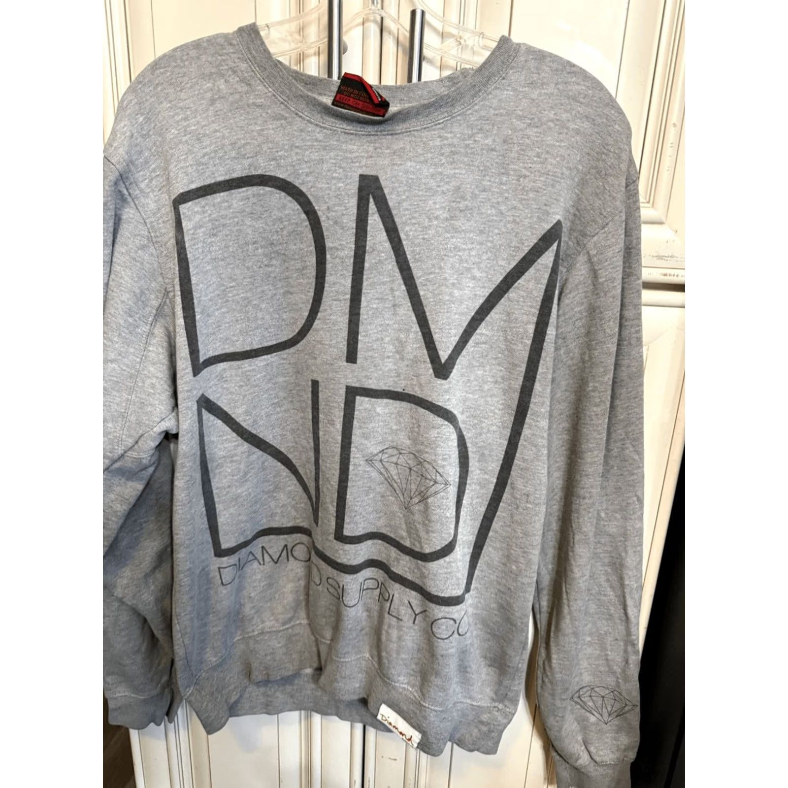 Diamond Supply Co. Diamond Supply Co. Men's Crewneck Heather Graphic Pullover Sweatshirt Gray Small Size US S / EU 44-46 / 1 - 2 Thumbnail