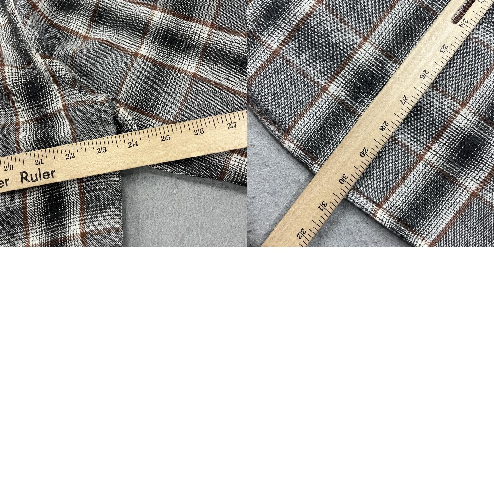 J Brand The Normal Brand Shirt Mens Large Gray Plaid Jackson Button Up Flannel NWT Size US L / EU 52-54 / 3 - 8 Thumbnail