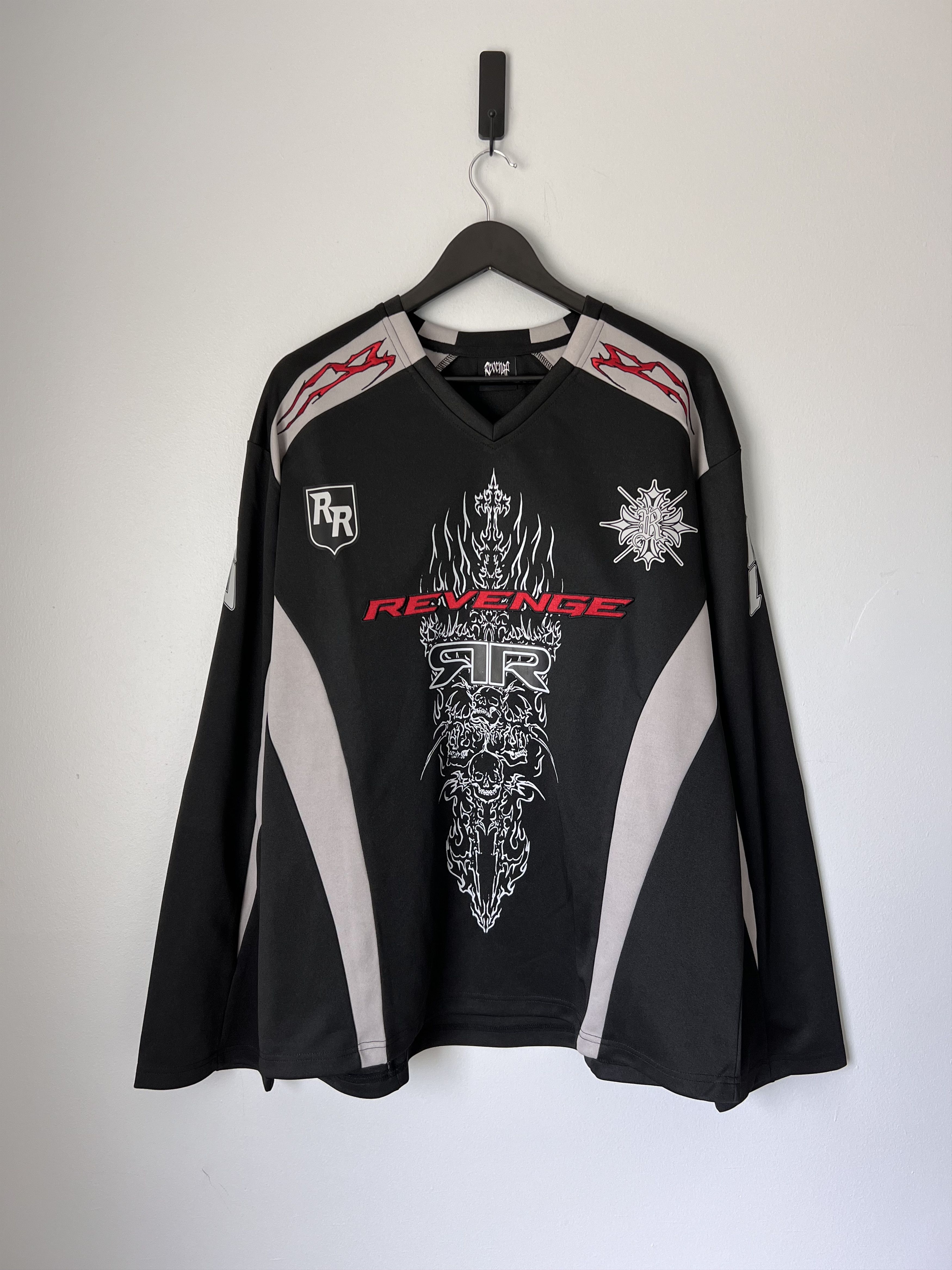 Revenge Revenge Double R Moto Jersey in Black Size US XXL / EU 58 / 5 - 1 Thumbnail