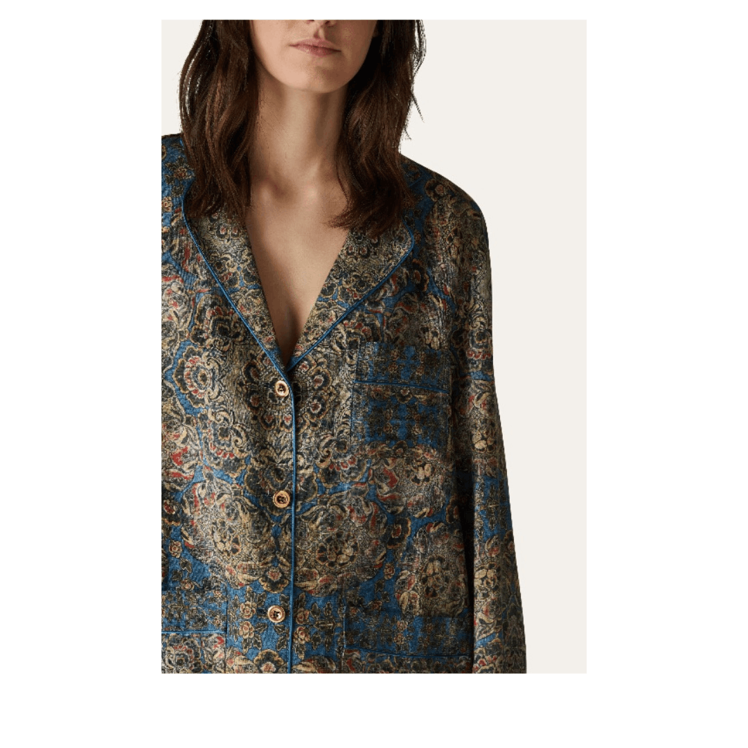 Loro Piana o1srvl11e1224 Jameela Shirt in Multicolor Size L / US 10 / IT 46 - 2 Thumbnail