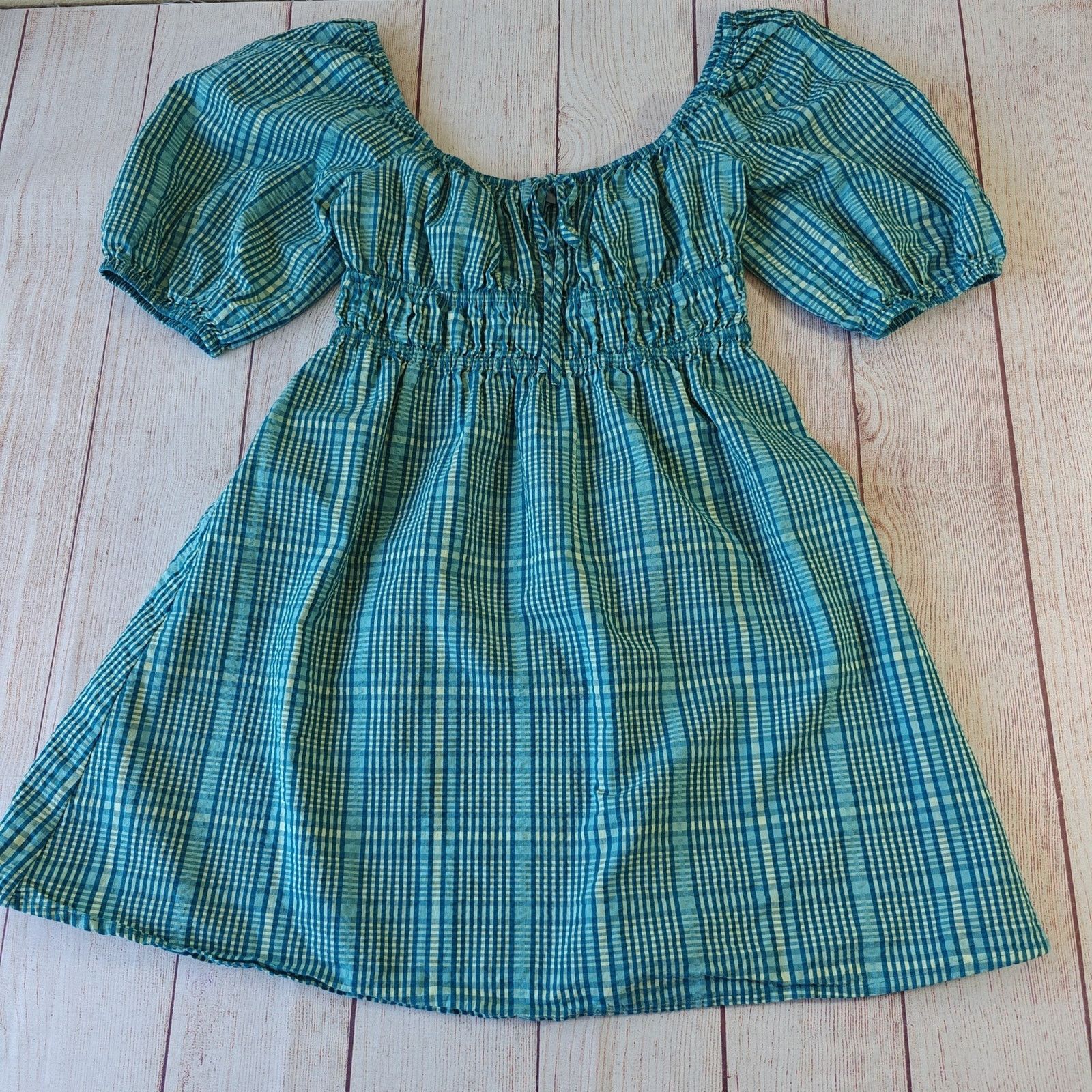 Rails RAILS Brenda Check Cotton Blend Seersucker Mini dress sz XS Size XS / US 0-2 / IT 36-38 - 6 Thumbnail