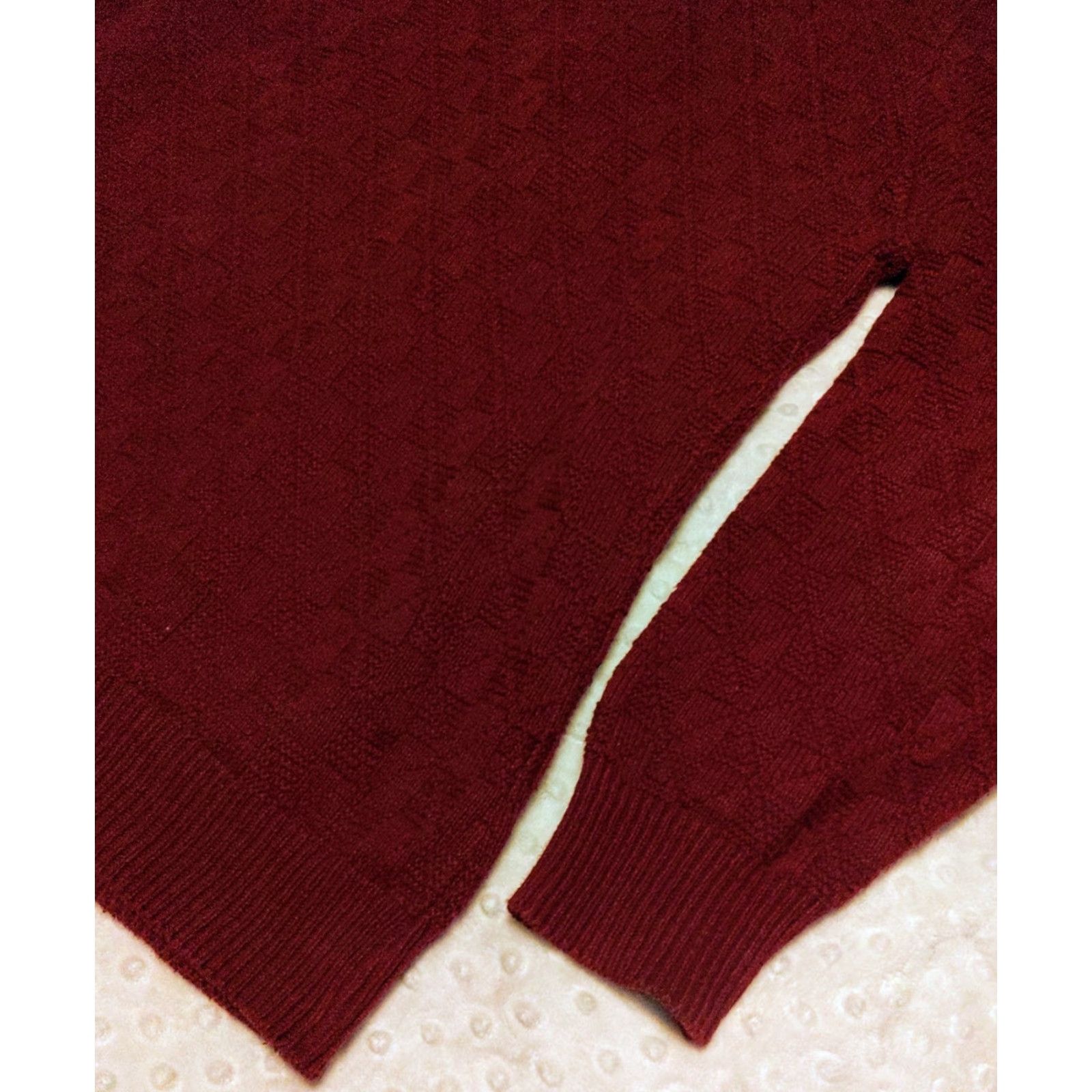 Vintage Shenandoah Sweater Men XLT Burgundy Cotton Knit Crew Neck Vintage US Made Size US XL / EU 56 / 4 - 2 Thumbnail