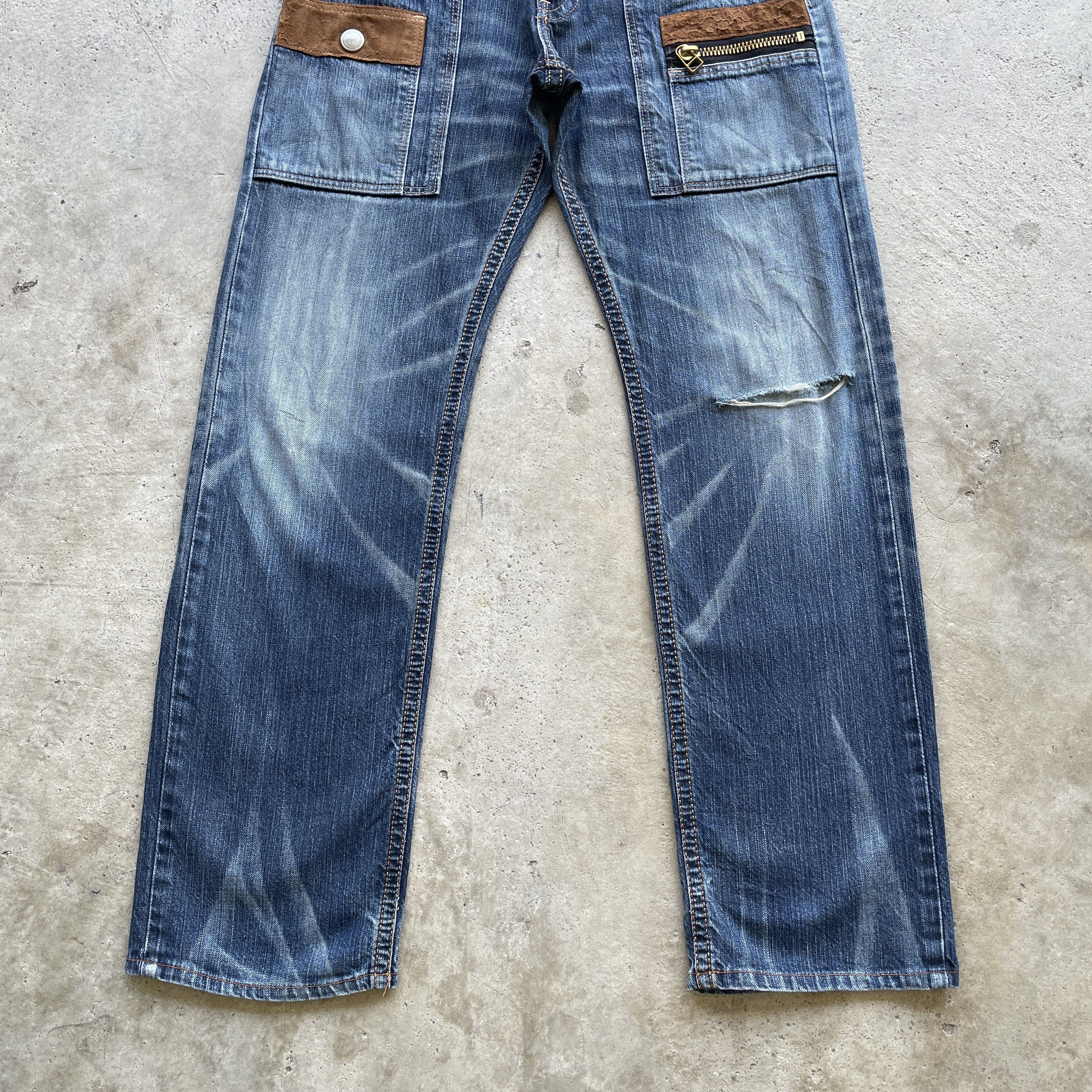 Edwin W32x31 Vintage Edwin Jeans Distressed Faded Denim Pants Size US 32 / EU 48 - 6 Thumbnail