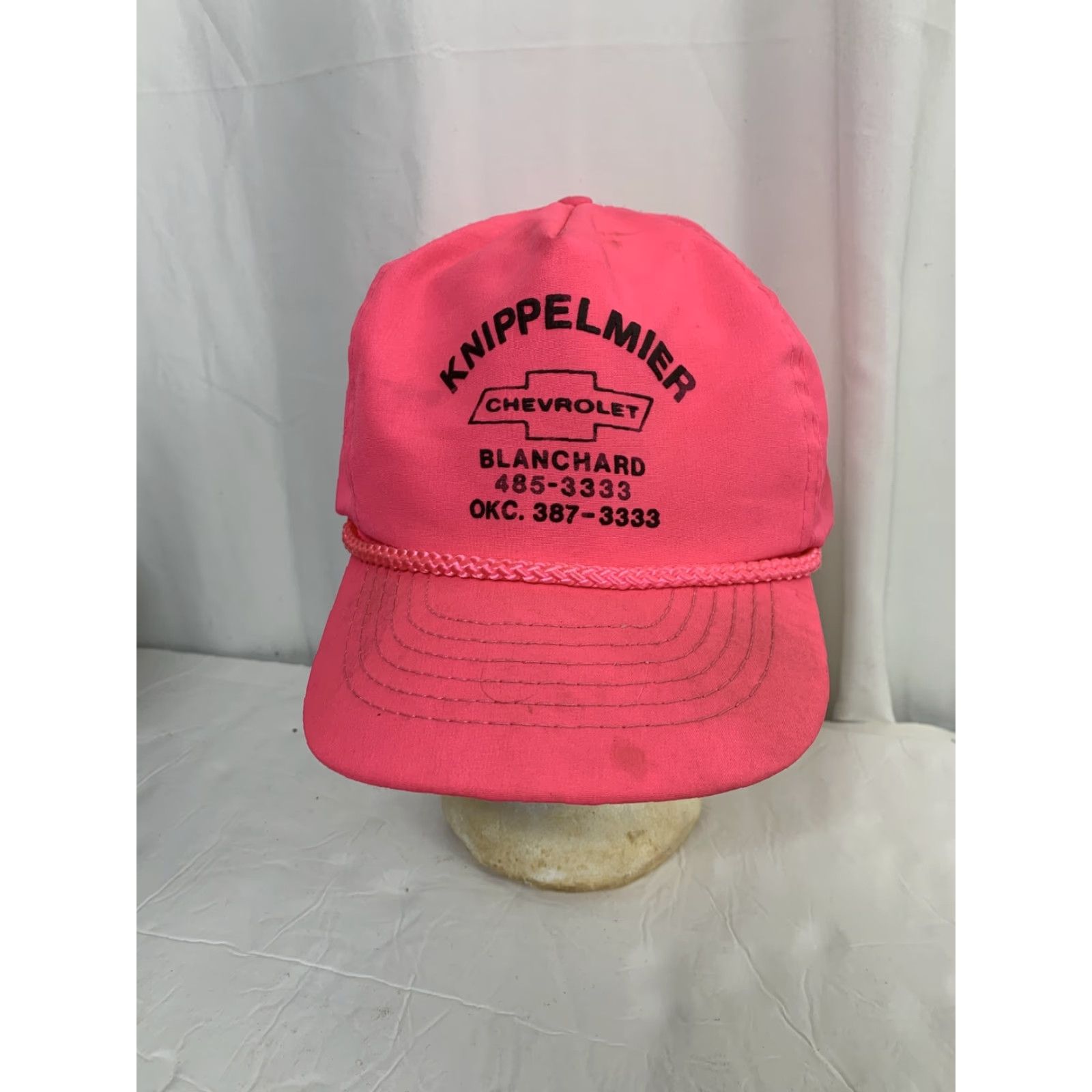 Pinko VINTAGE baseball cap Chevrolet adjustable pink 80s Men Baseball Cap Adjustable Pink 80s Mens Size ONE SIZE - 2 Thumbnail