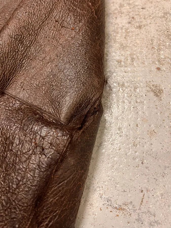 Armani 2010s Armani Fur Collar Painted Brown Leather Jacket Size M / US 6-8 / IT 42-44 - 9 Thumbnail