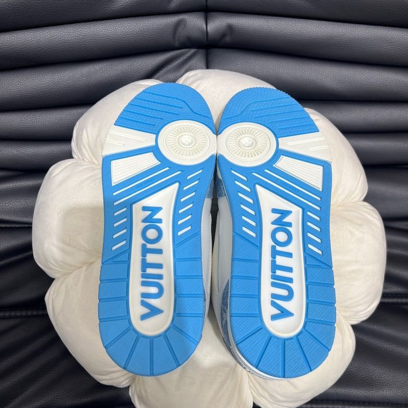 Louis Vuitton Louis Vuitton Trainer Low-top Sneakers in Blue and White -2 Size US 8.5 / EU 41-42 - 3 Thumbnail