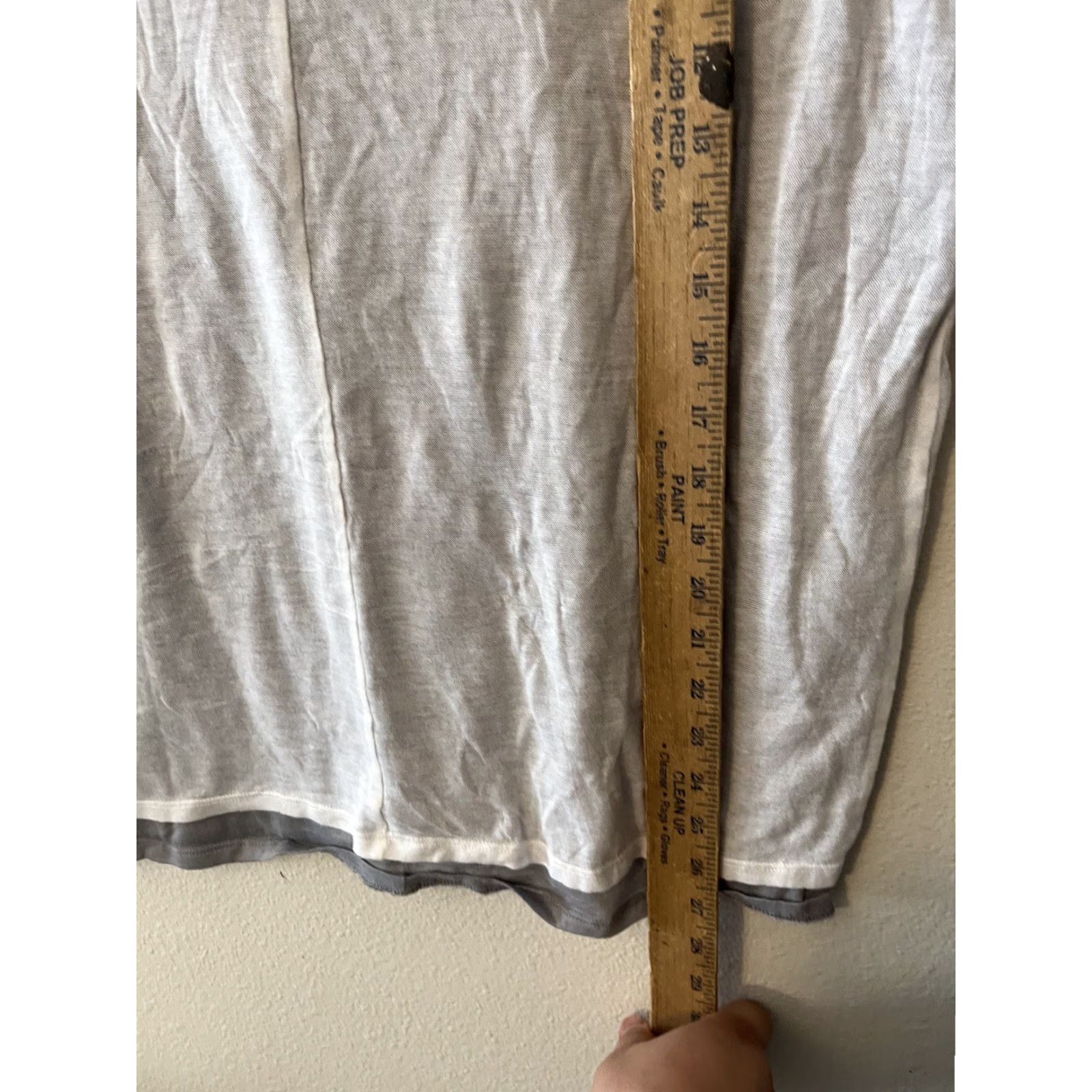 DKNY DKNY Jeans Shirt Women 2XL Gray/White Scoop Neck Short Sleeve Layered T-Shirt Womens Size XXL / US 16-18 / IT 52-54 - 4 Thumbnail