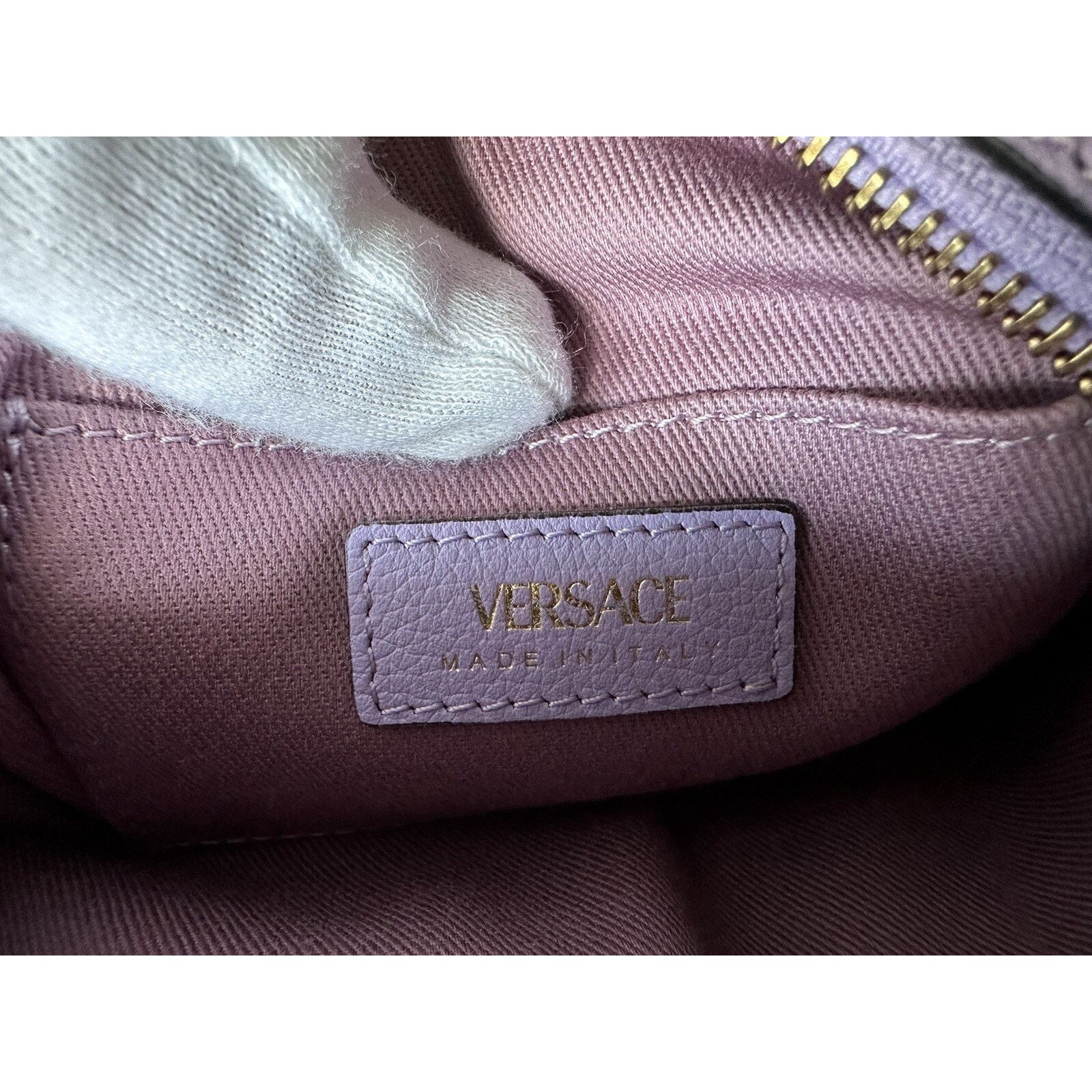 Versace Versace Medusa Leather Round Lilac Crossbody Bag DBFI050 Size ONE SIZE - 13 Thumbnail