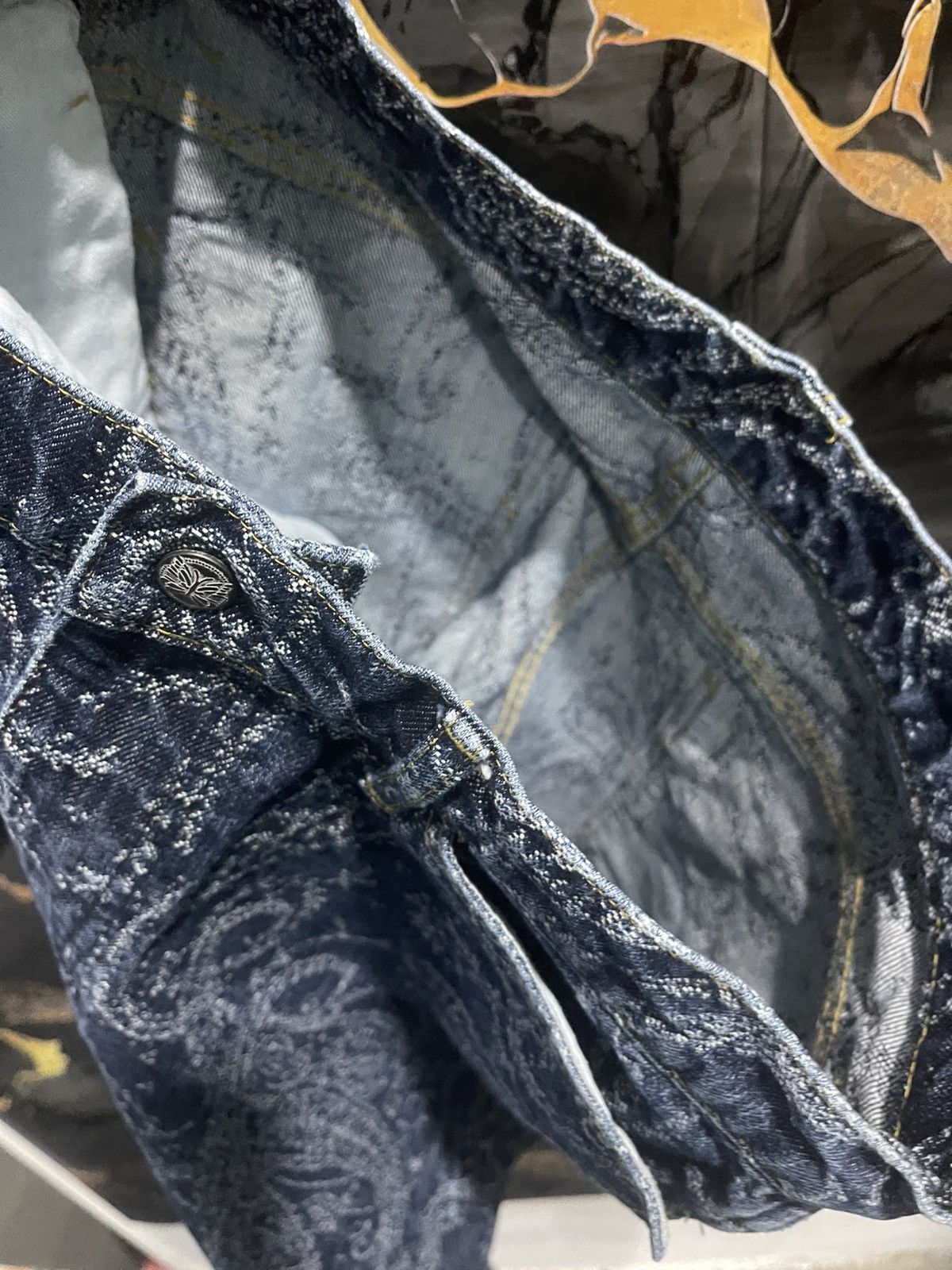 Needles Needles Paisly Denim Pant Size US 33 - 6 Thumbnail