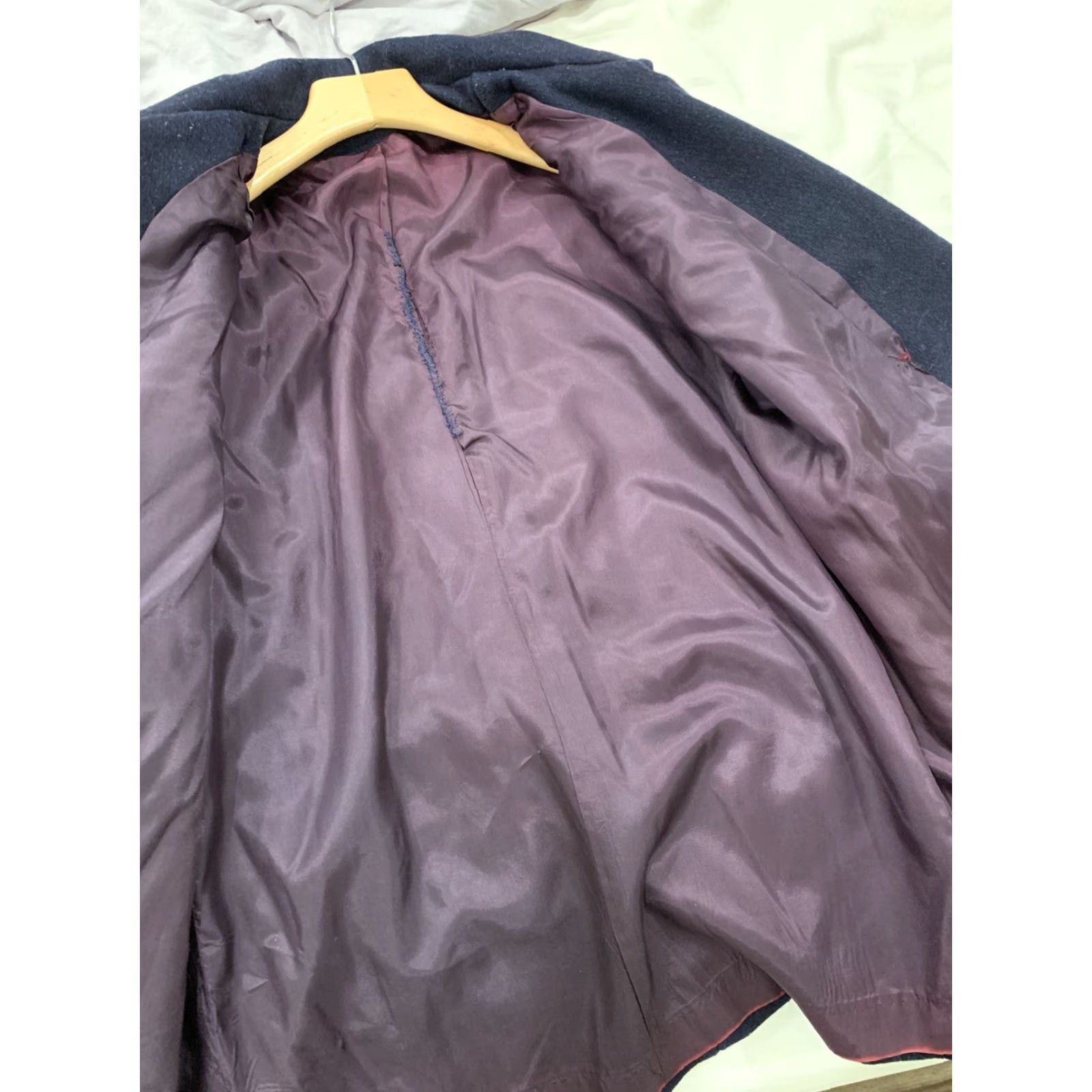 Sears VINTAGE Sears Fashions Wool Peacoat Jacket Womens 10 Navy Double Breasted 60s 70s Size L / US 10 / IT 46 - 4 Thumbnail