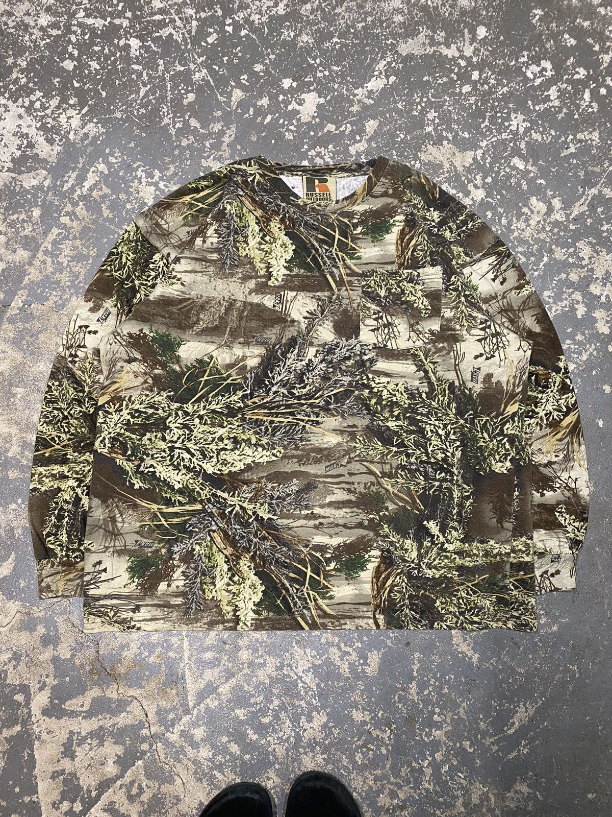 Russell Outdoors Realtree Long Sleeve T-Shirt with Pocket Realtree Xtra 2XL