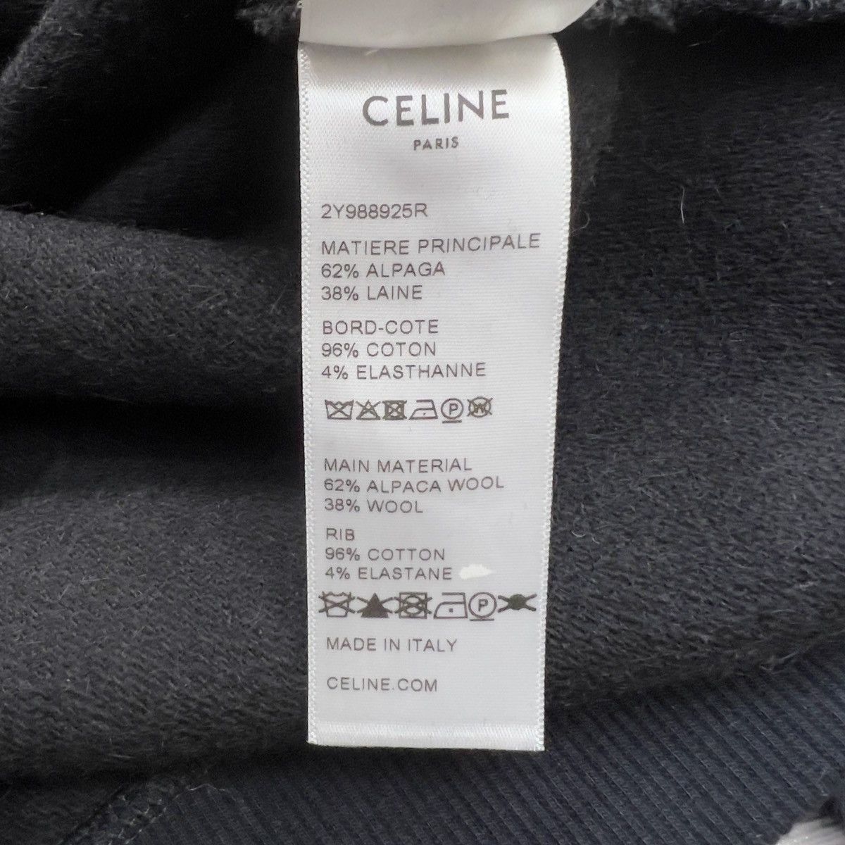 Celine Celine x Hedi Slimane FW22 Alpaca Fur Studded Logo Hoodie Size US M / EU 48-50 / 2 - 6 Thumbnail