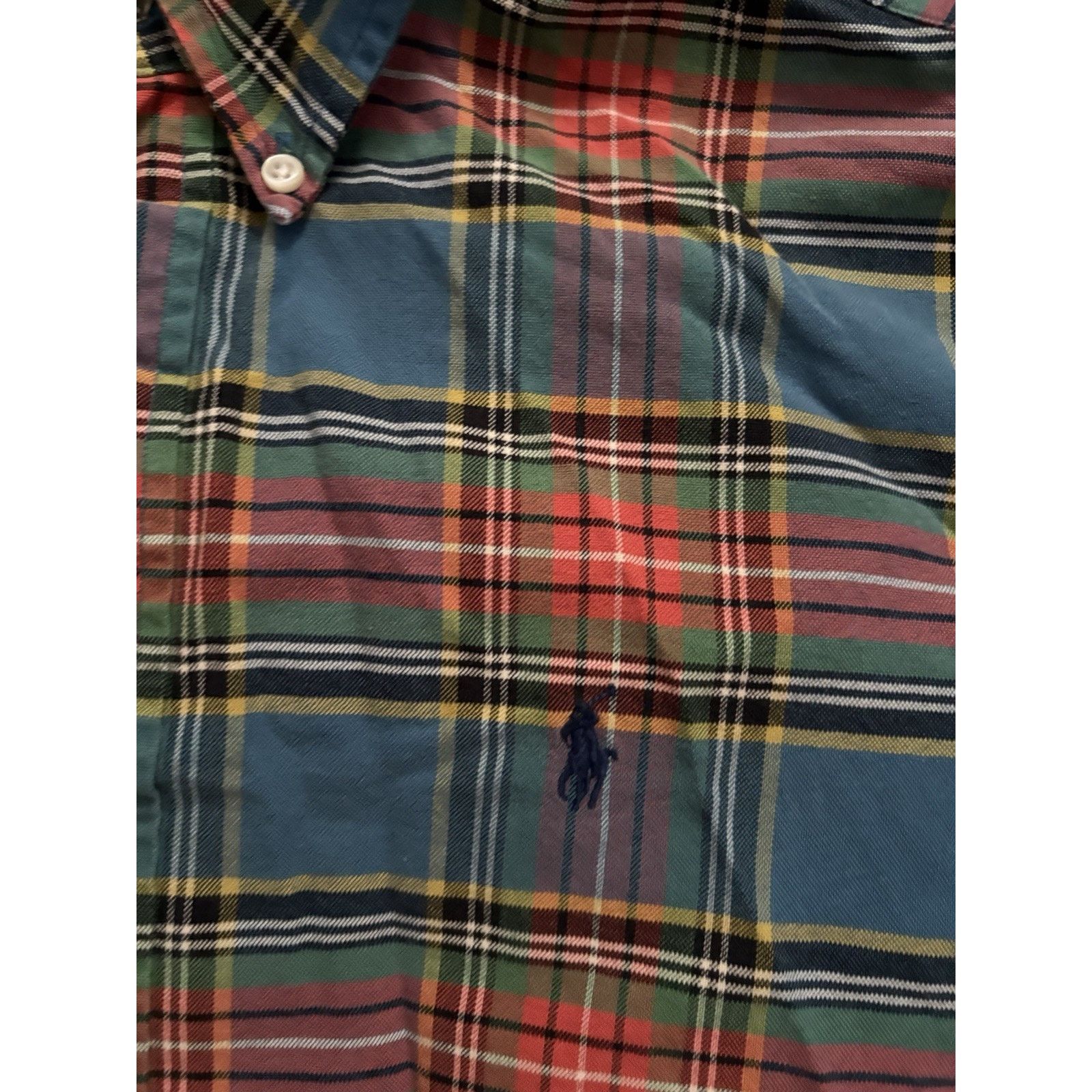 Ralph Lauren Vintage Ralph Lauren Bright Plaid Heavy Button Up Shirt M Size US M / EU 48-50 / 2 - 2 Thumbnail