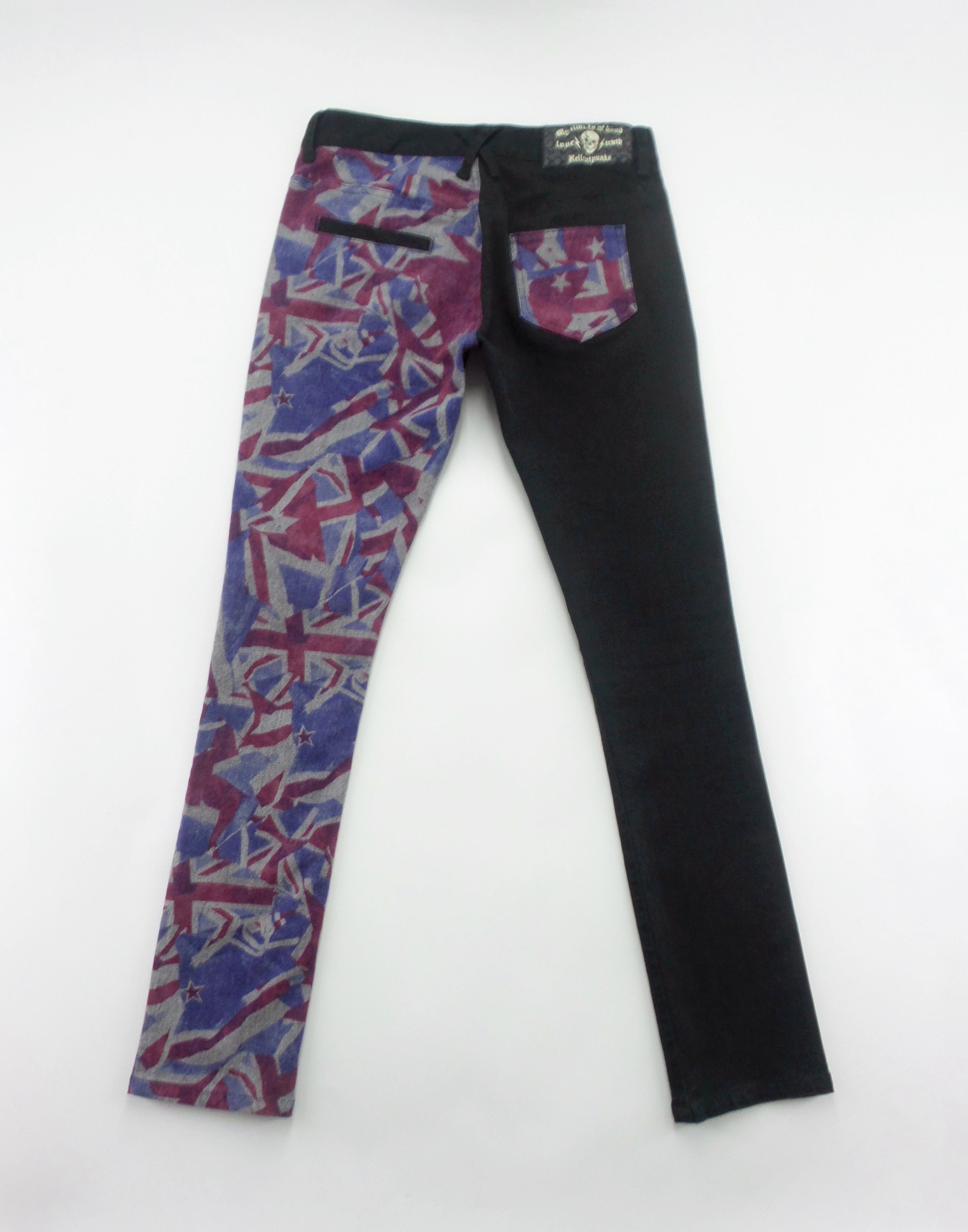 Japanese Brand Hell Cat Punks British Flag Skinny Jeans W14xL37 Size US 28 / EU 44 - 8 Thumbnail