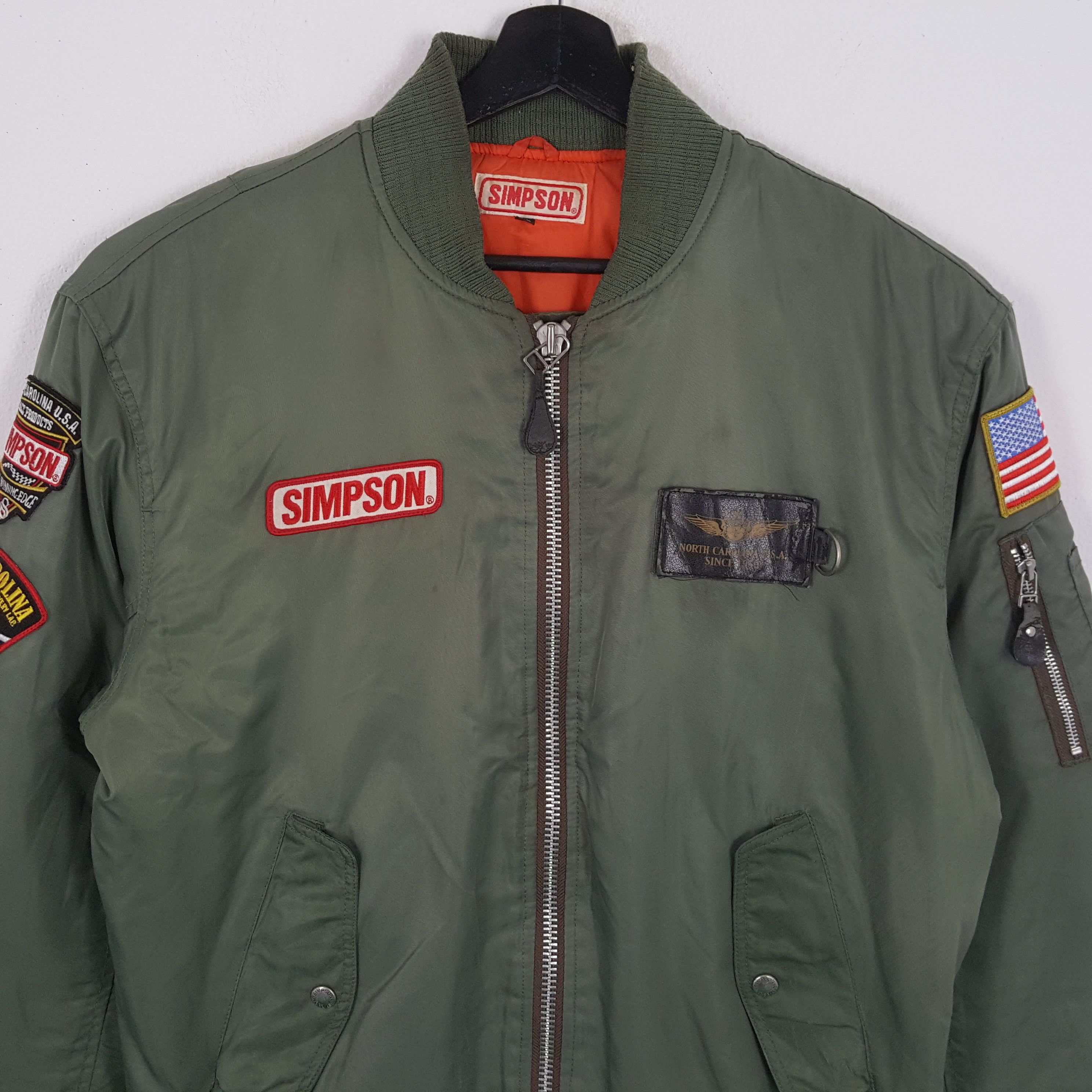 The Simpsons × Vintage SIMPSON NORTH CAROLINA Racing Motorsports Style Jacket Size US L / EU 52-54 / 3 - 4 Thumbnail