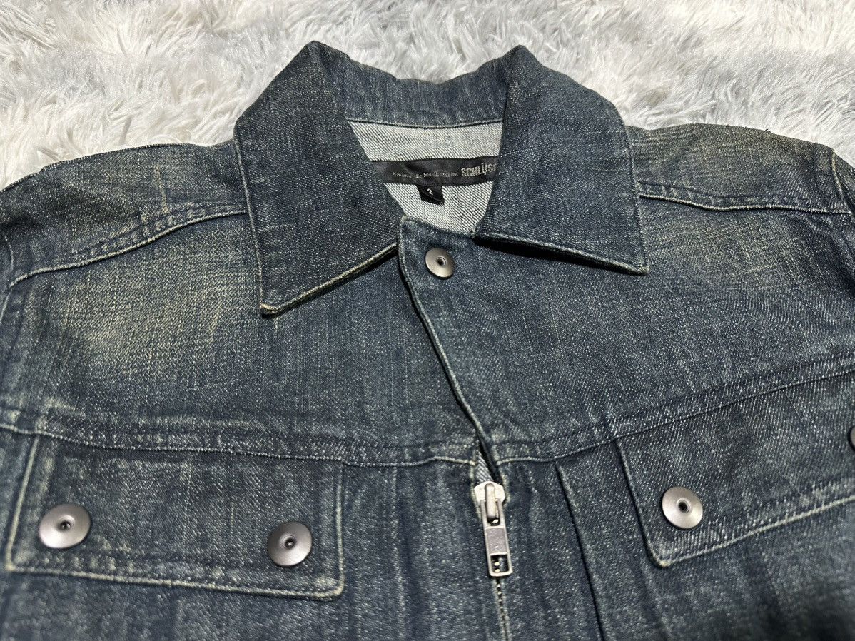 Schlussel 🔥Y2K Archived Schlussel Rhinestone Studded Denim Jacket Zip Size US M / EU 48-50 / 2 - 11 Thumbnail