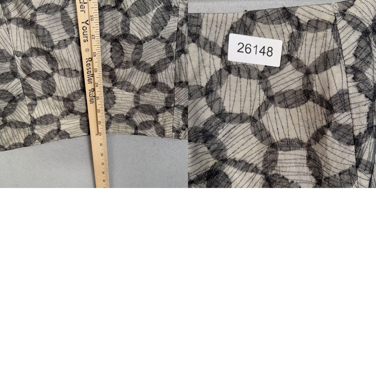 J.Crew J.Crew Skirt Womens 8 White Geometric Lace Pencil Lined Slit Workwear Office Size 30" / US 8 / IT 44 - 8 Thumbnail