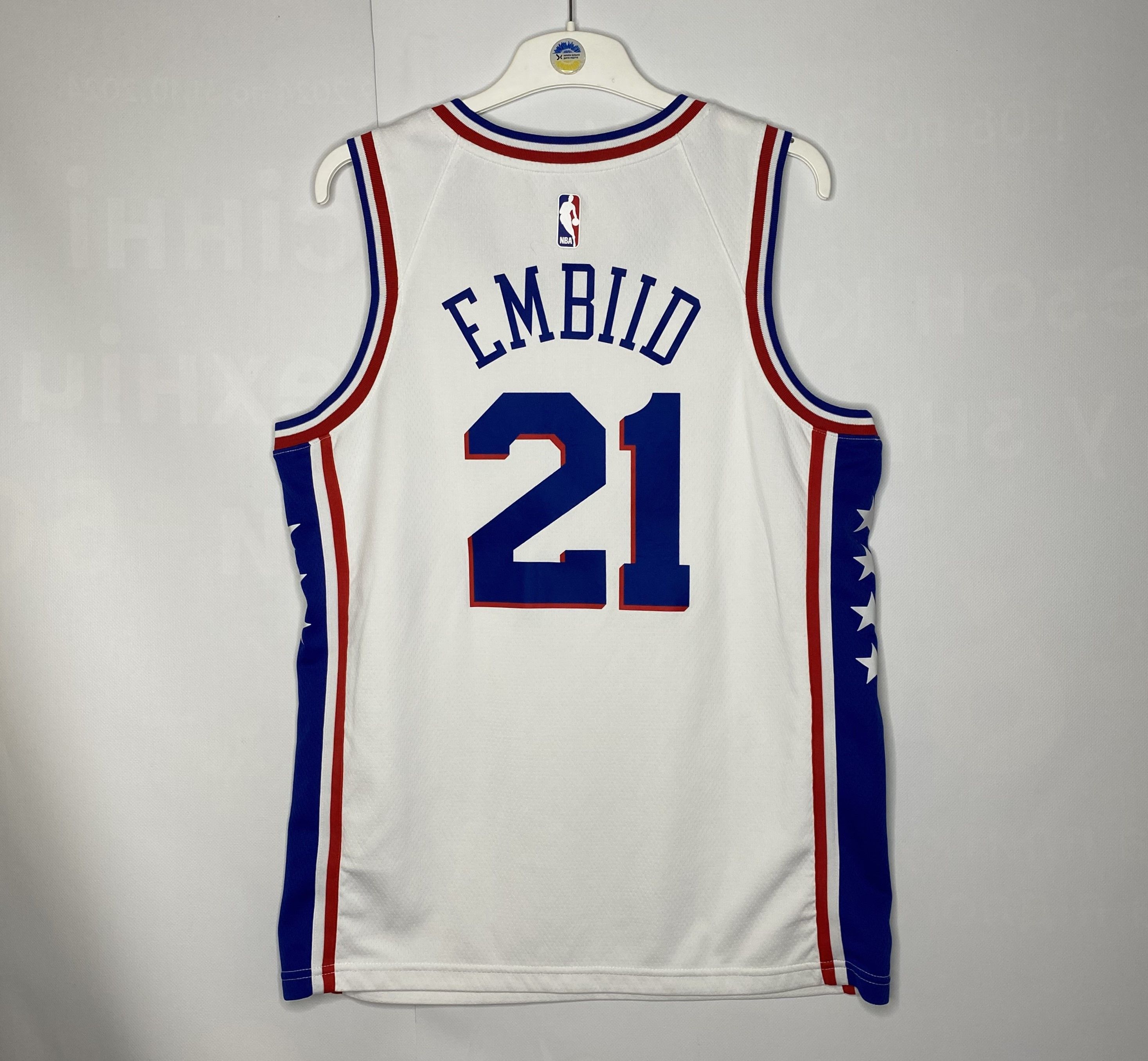 NBA × Nike EMBIID #21 PHILADELPHIA PHILA BASKETBALL NBA JERSEY SHIRT Size US L / EU 52-54 / 3 - 2 Thumbnail