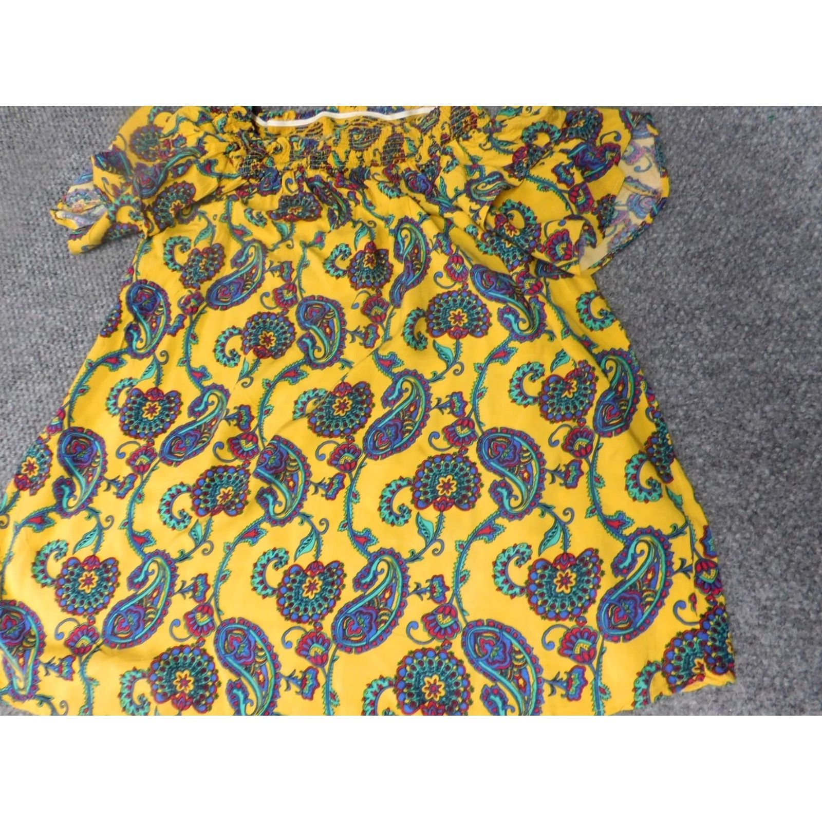 Vintage Toxik3 Blouse Shirts Womens Small Yellow Floral Pullover Stretch Short Sleeve Collared Rayon Regular Button Casual Vintage: No? Size S / US 4 / IT 40 - 4 Thumbnail