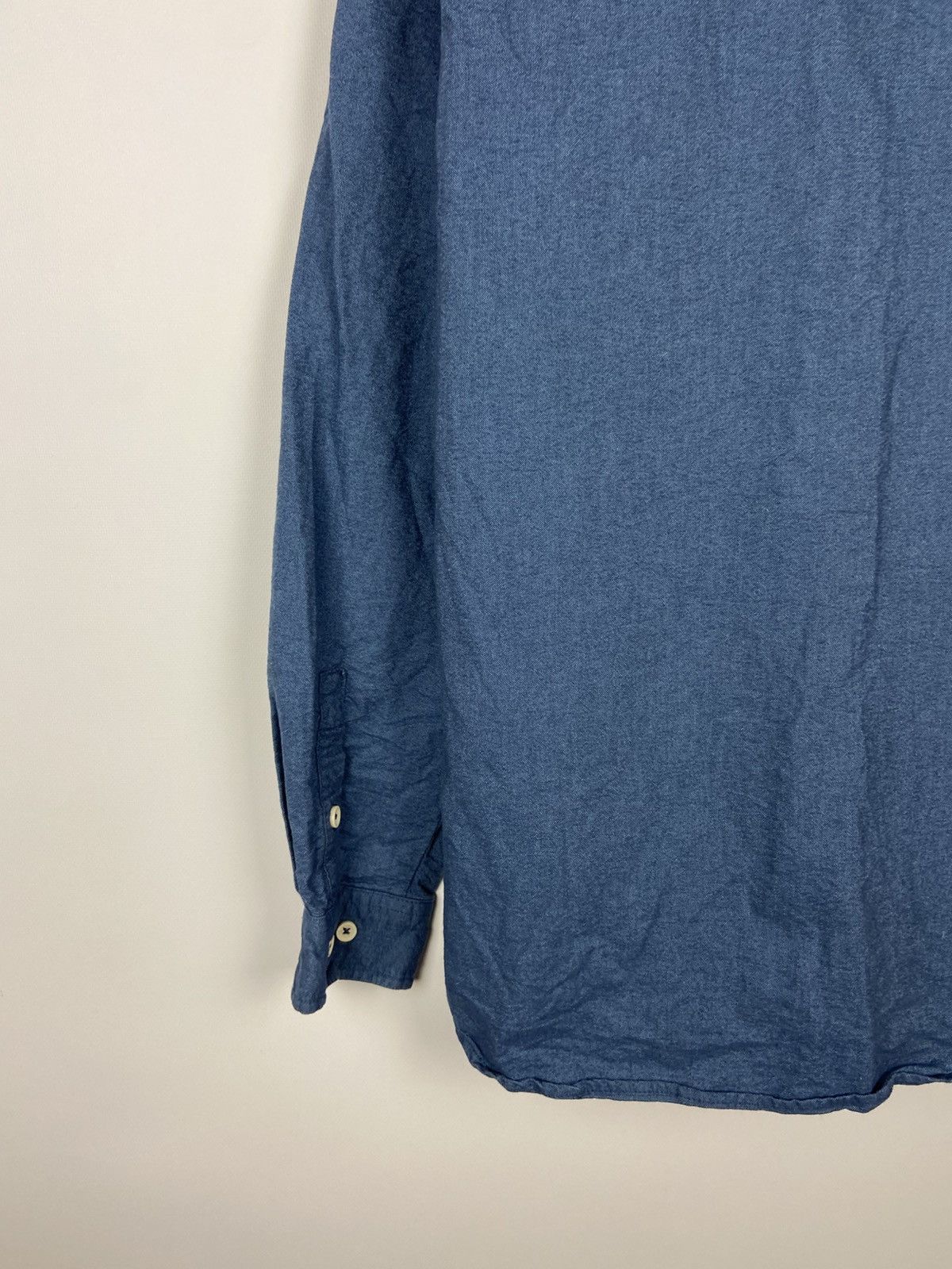 Folk Folk Button-Up Shirt Blue Cotton Pocket Designer Sz 4 Size US M / EU 48-50 / 2 - 15 Thumbnail