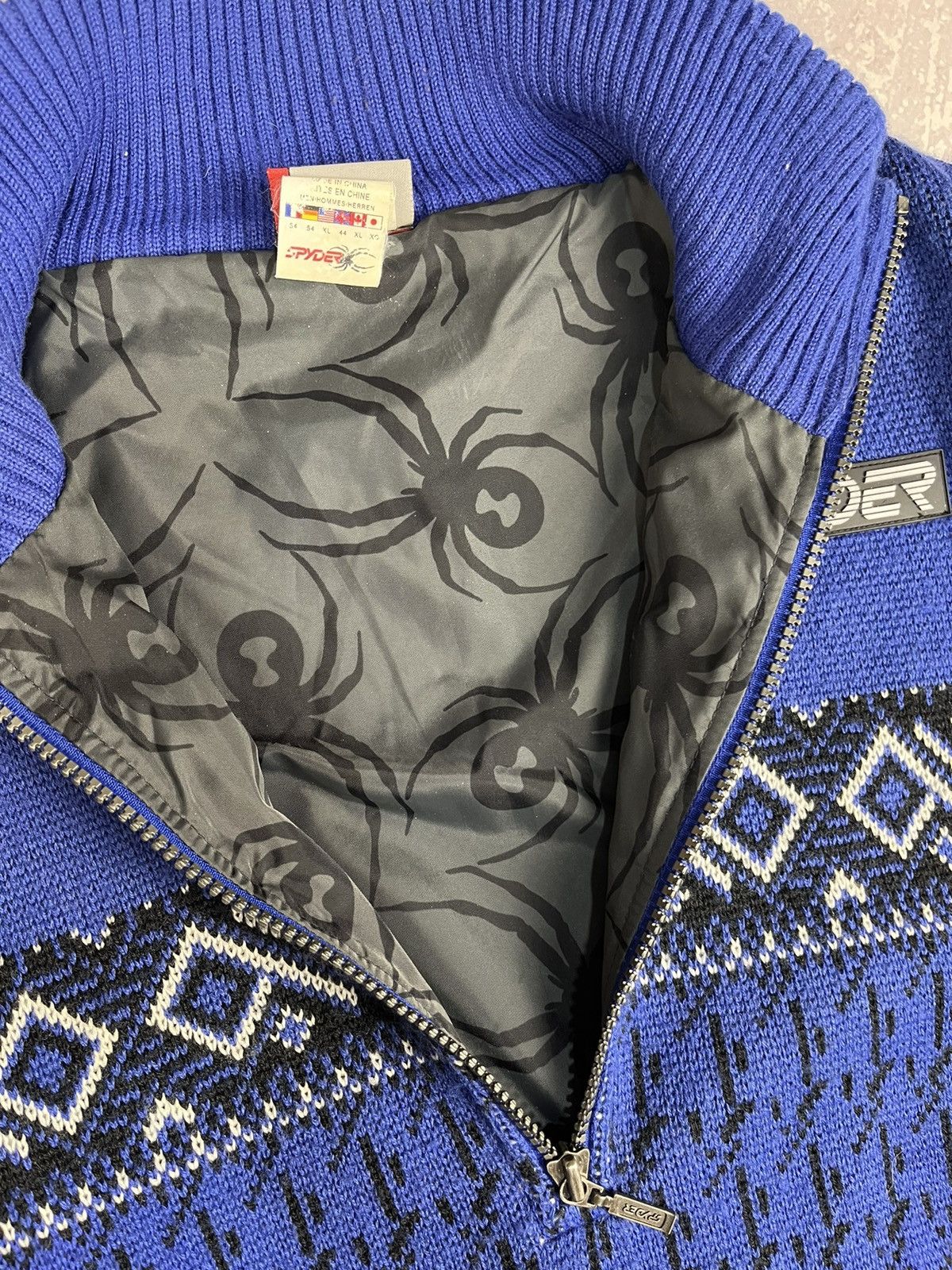 Spyder VINTAGE SPYDER 1/4 ZIP SPYDER LOGO PULLOVER XL Size US XL / EU 56 / 4 - 8 Thumbnail