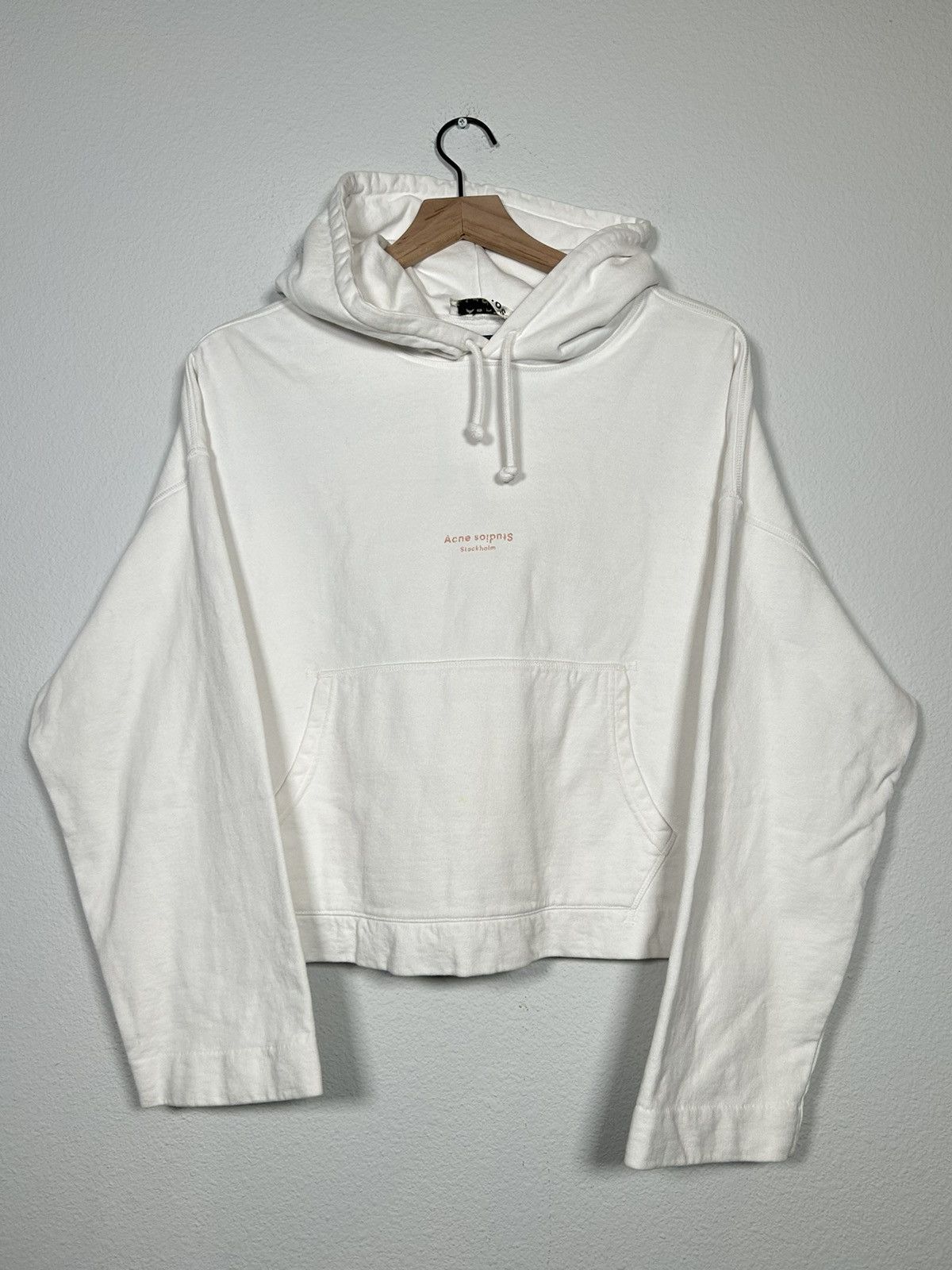 Cropped Boxy Logo Hoodie
