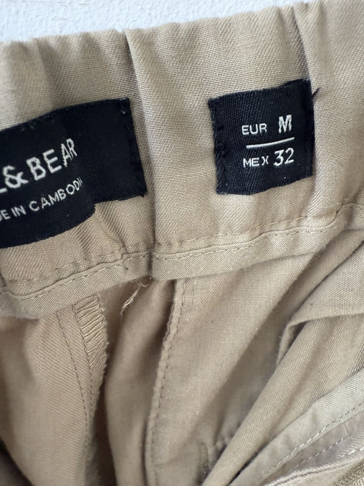 Pull & Bear Beige Pull&Bear pant with black stripe Size US 32 / EU 48 - 3 Thumbnail