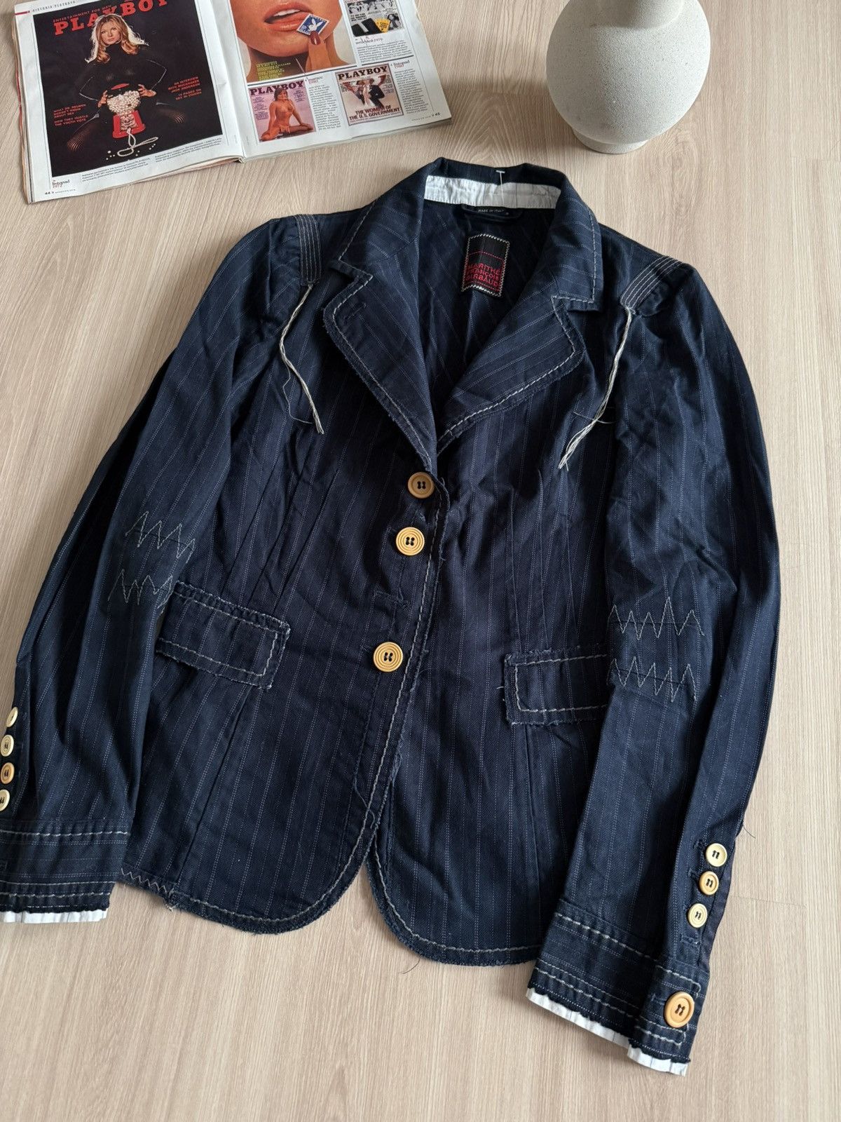 Marithe + Francois Girbaud Vintage Marithe + Francois Girbaud Japanese Blazer Size M / US 6-8 / IT 42-44 - 4 Thumbnail