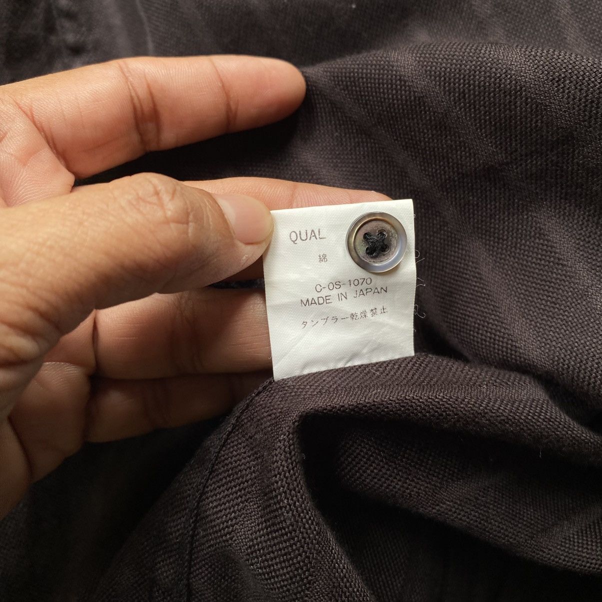 Paul Smith Paul Smith Dark Brown Half-Placket Pinstripe Shirt Size L / US 10 / IT 46 - 15 Thumbnail