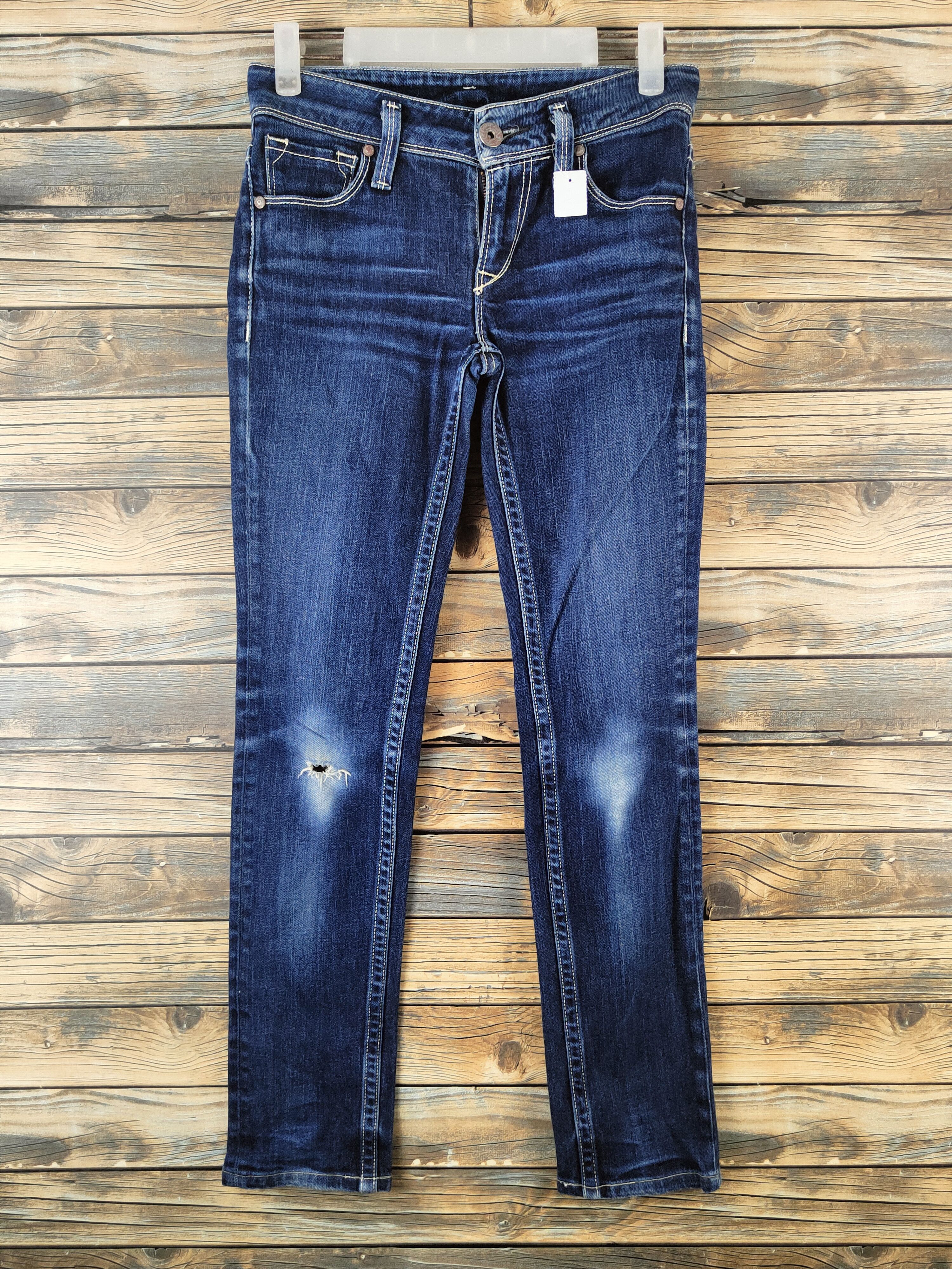 Levi's DL Levi's Blue Distressed Ripped Jeans #46-827 Size 27" / US 4 / IT 40 - 1 Thumbnail