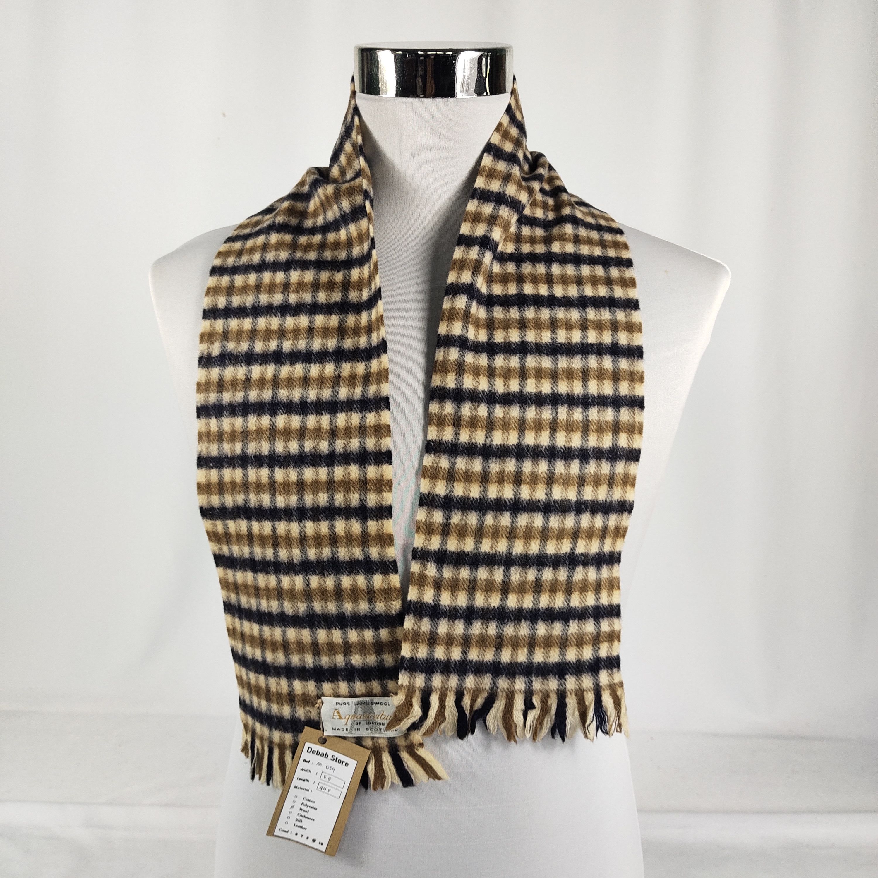 Aquascutum Lambswool Scarf / Muffler / Neckwear M059