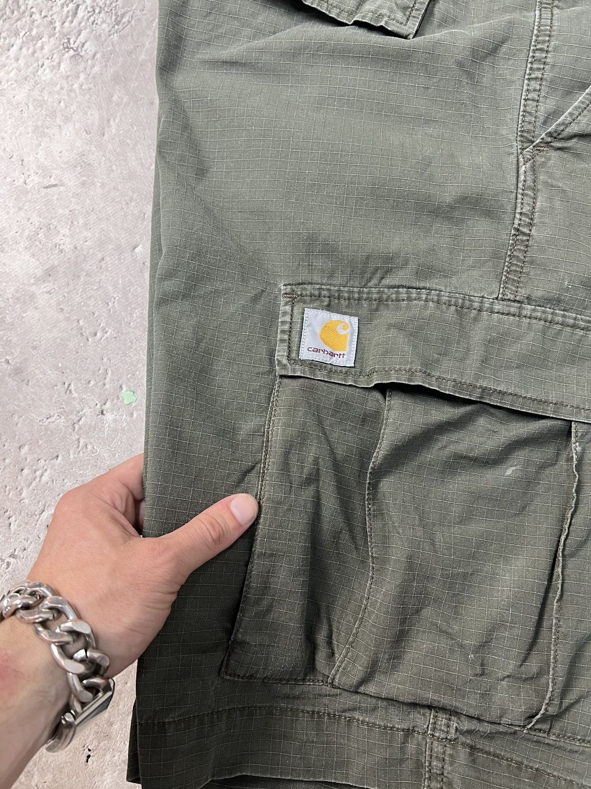 Carhartt × Vintage Carhartt Shorts Vintage CARGO Logo Style Skate Y2 Size US 38 / EU 54 - 11 Thumbnail
