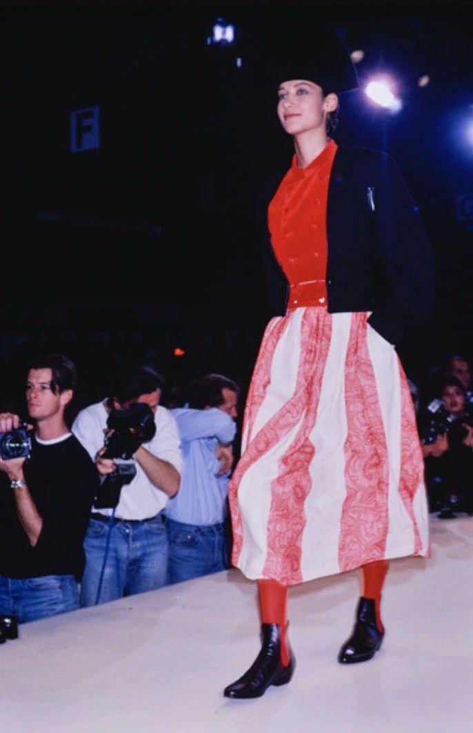 Comme des Garcons Comme des Garcons size M Wool jacquard striped skirt Size 23" - 4 Thumbnail