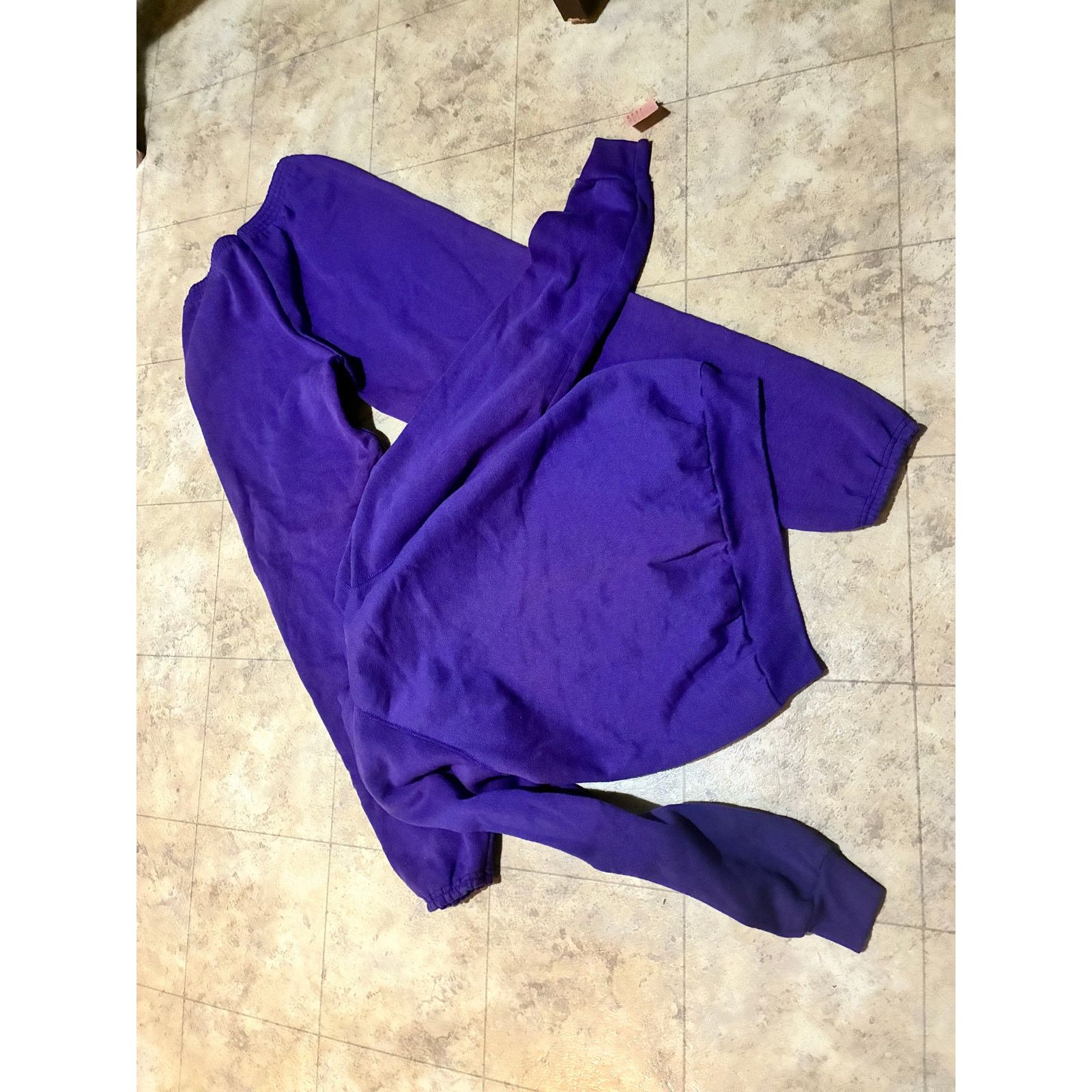 Tultex Vintage Purple Tultex Sweatshirt & Sweatpants Set Medium Size M / US 6-8 / IT 42-44 - 1 Thumbnail