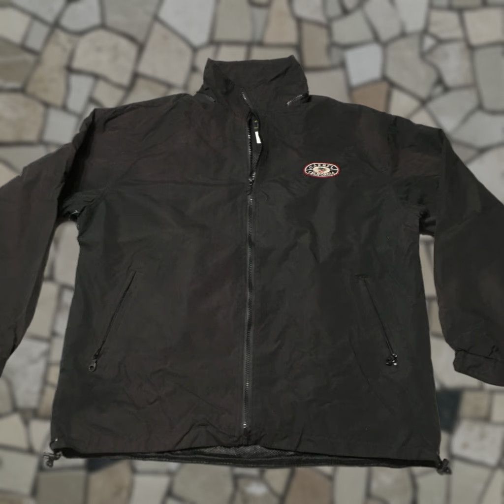 Vintage CARMEL CALIFORNIA large Black golf Jacket Coat Men's rain weather Bomber Jacket Softshell L Polyester Golf Men Black 90s Vintage? Size US L / EU 52-54 / 3 - 1 Thumbnail
