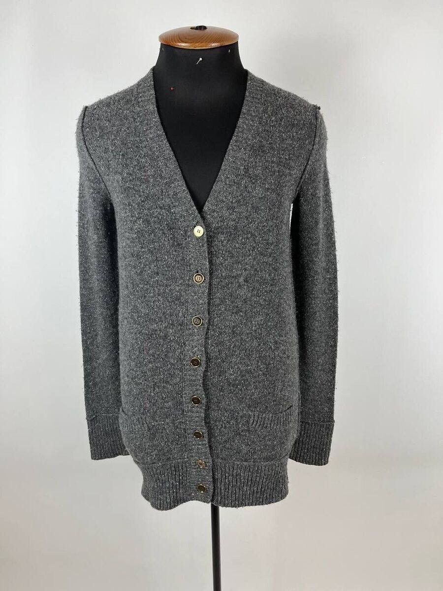 Dolce & Gabbana Dolce & Gabbana Wool Blend Grey Cardigan Gold Button Size 38 Size XS / US 0-2 / IT 36-38 - 1 Thumbnail