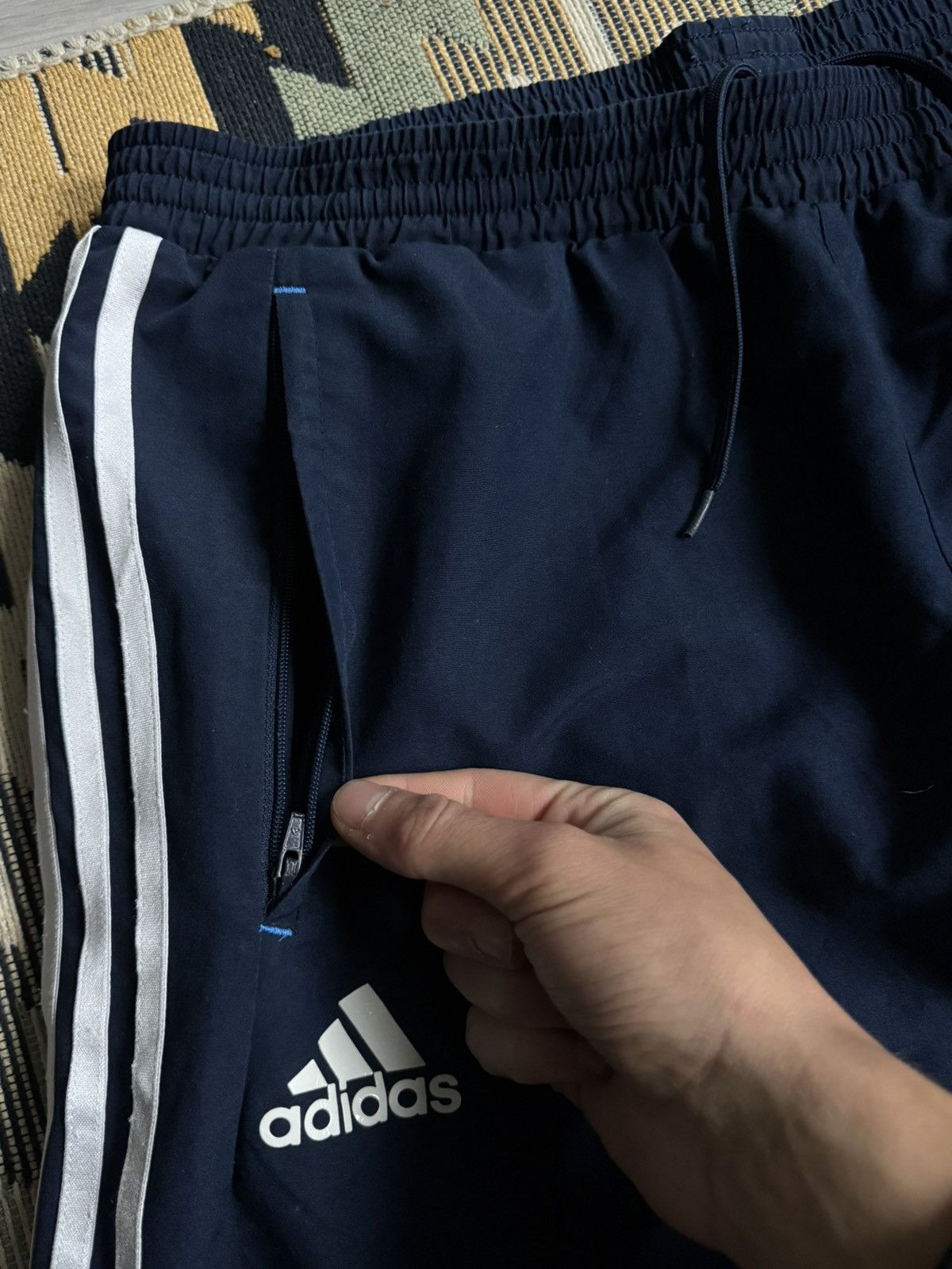 Adidas Vintage Adidas Nylon Y2K 3Stripes Baggy Pants Size US 34 / EU 50 - 7 Thumbnail