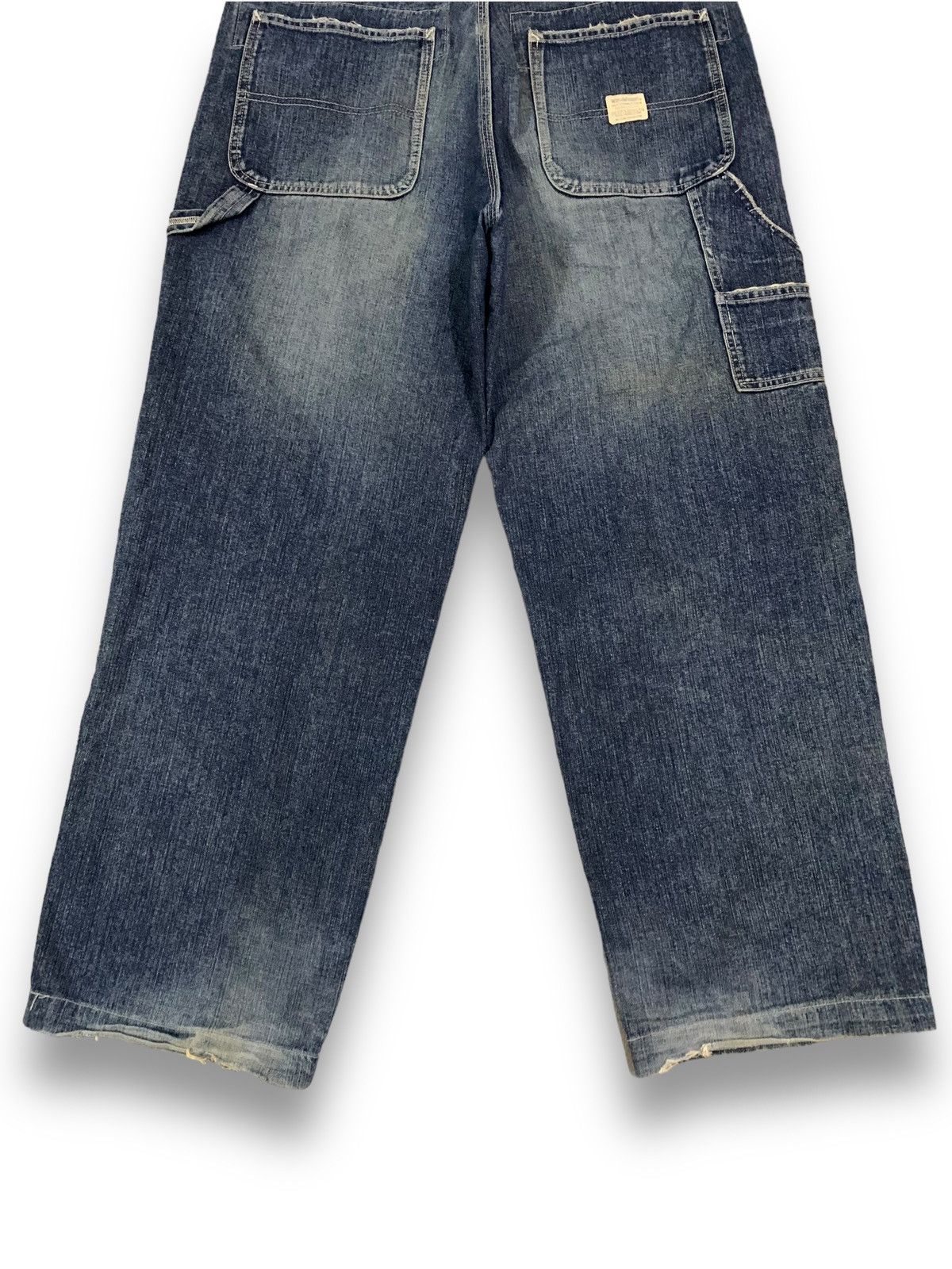 JNCO Vintage Japanese Big John Baggy Distressed Carpenter Jeans Size US 34 / EU 50 - 14 Thumbnail