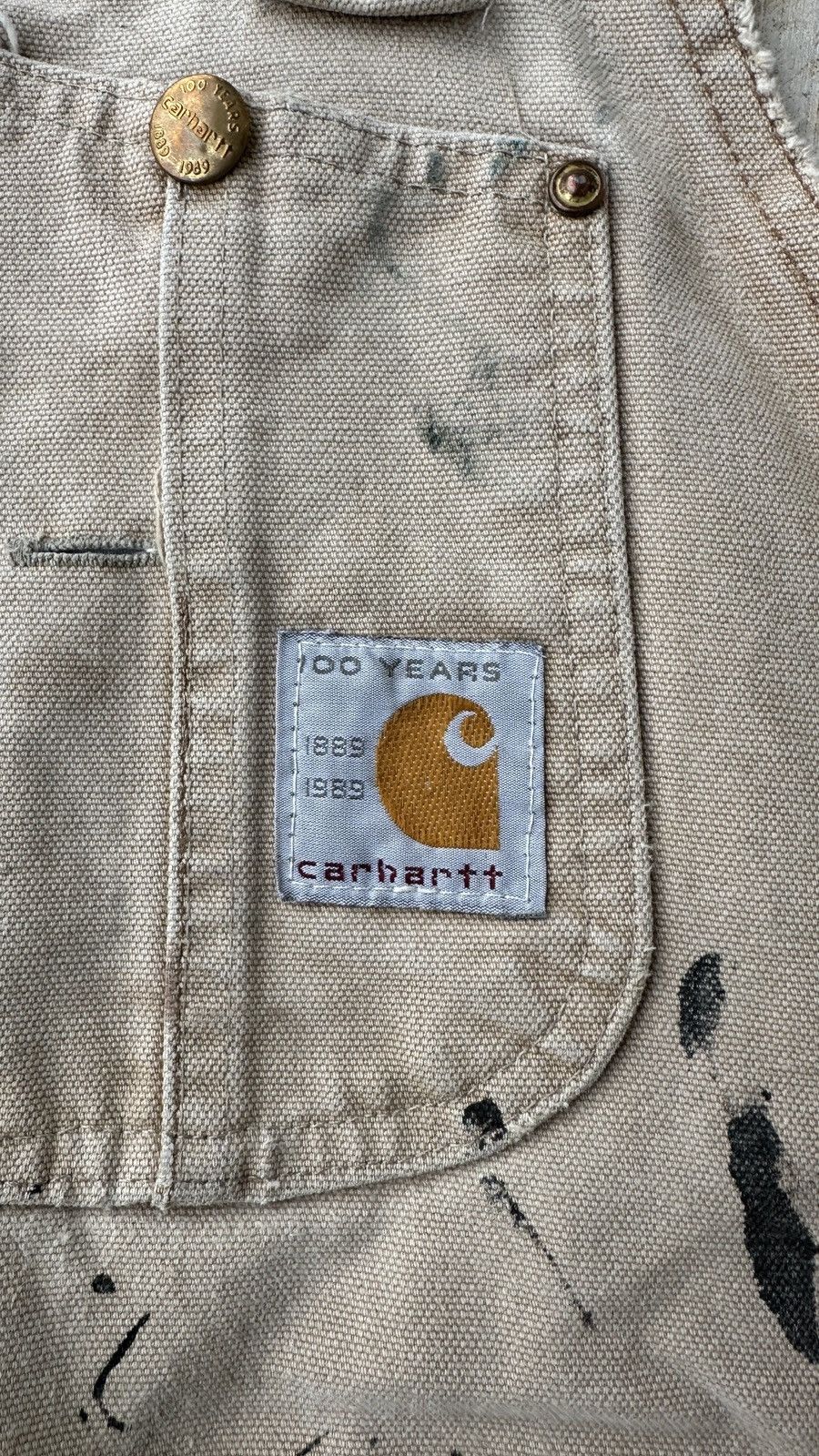 Carhartt Carhartt 1989 Painter Trashed Farmer Bib Overall Size US 39 - 4 Thumbnail