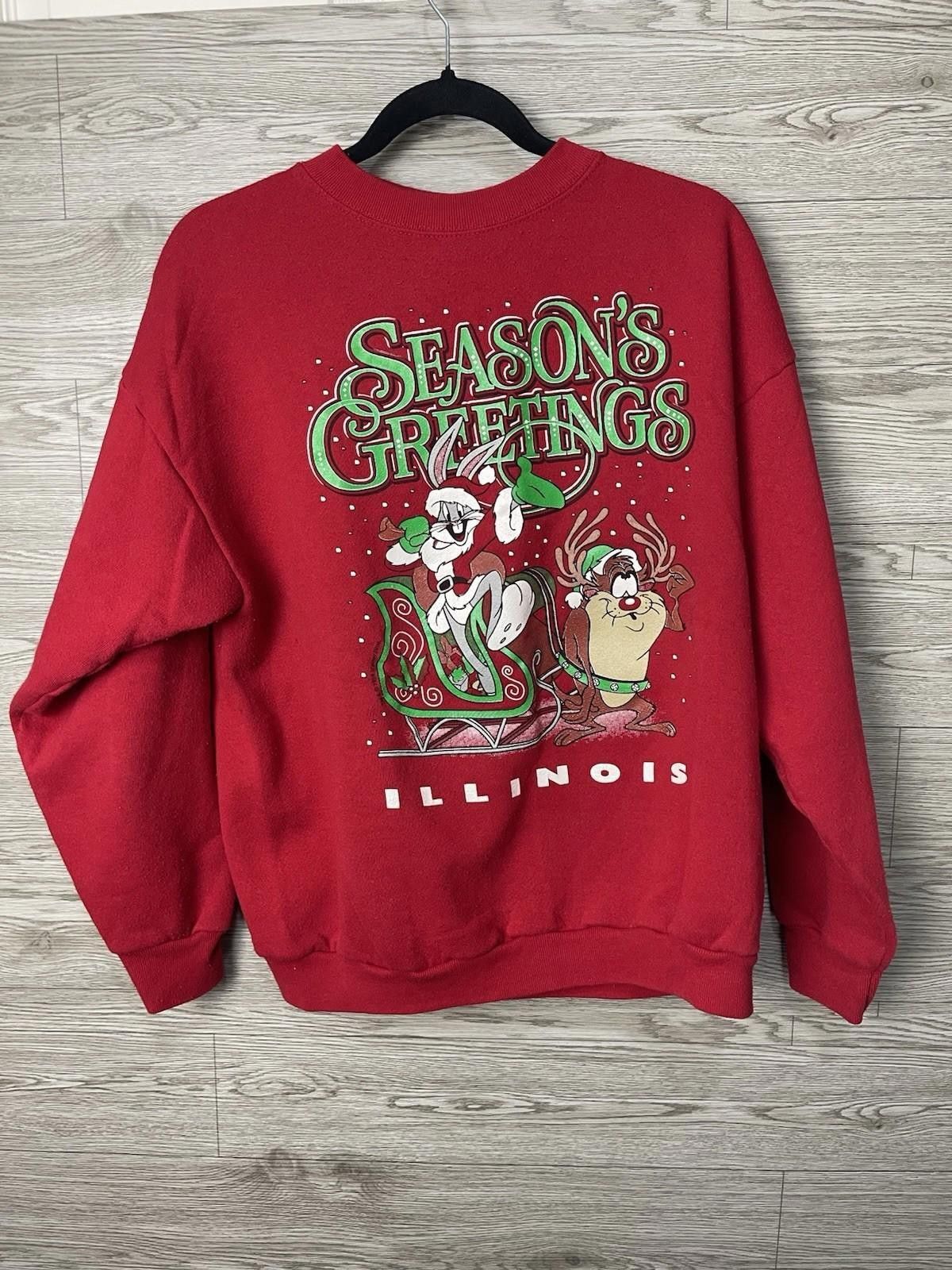Other Vintage 1994 Looney Tunes Sweater RED Sweatshirt Size L Size US L / EU 52-54 / 3 - 1 Thumbnail