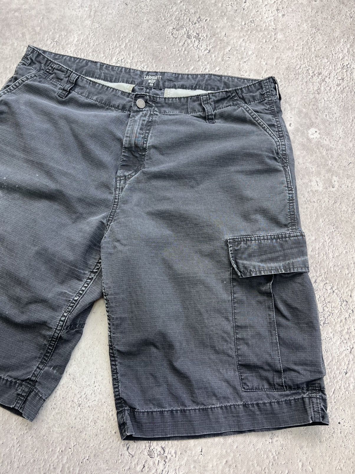 Carhartt × Vintage VINTAGE WASHED CARHARTT DOUBLE KNEE CARGO SHORTS Y2K Size US 38 / EU 54 - 2 Thumbnail