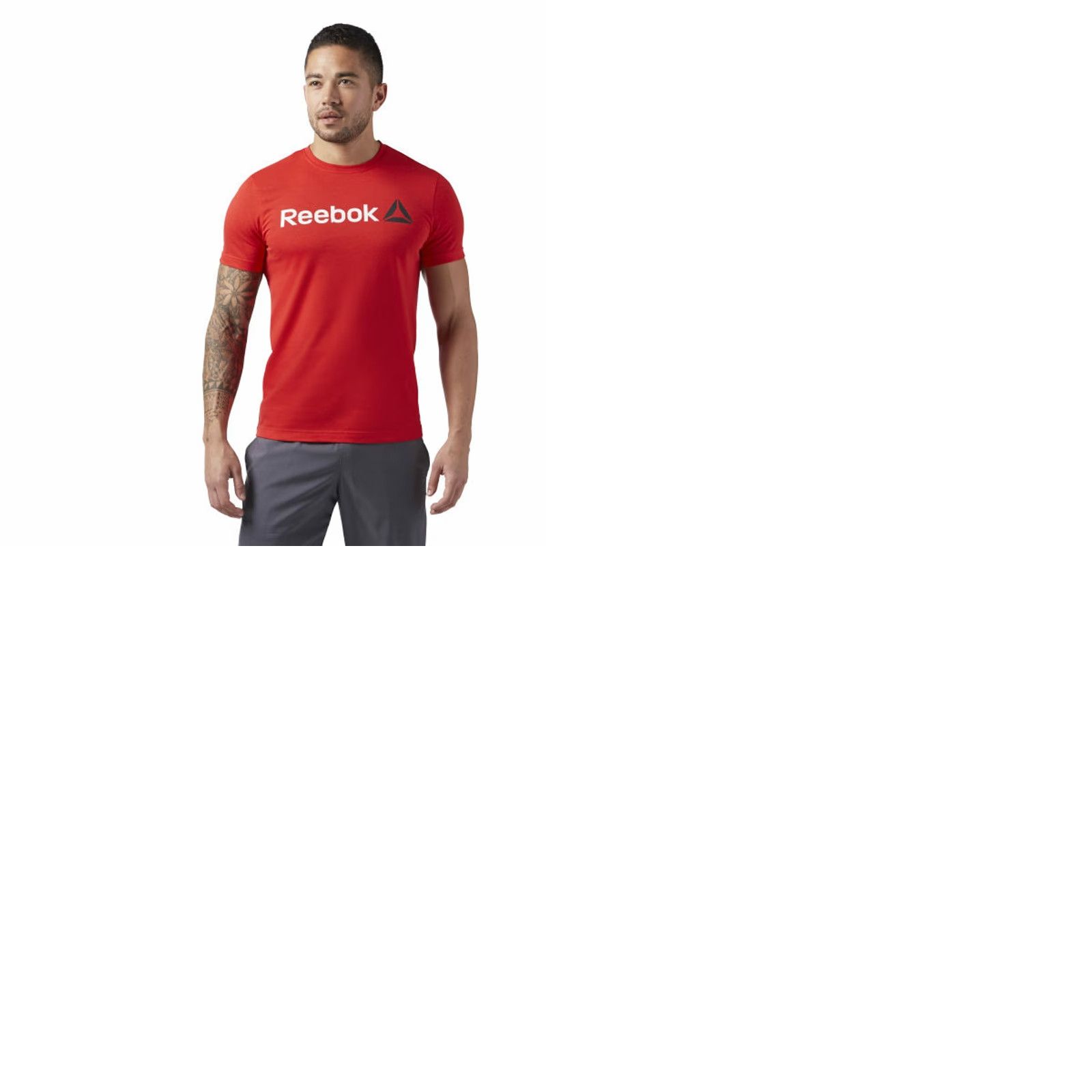 Reebok Reebok Linear Read M Mens Casual Shirt T-Shirt Tee Maglia Jersey Red XL 18/2018 Short Sleeve 100% Cotton Solid Regular Time N/A Size US L / EU 52-54 / 3 - 9 Thumbnail