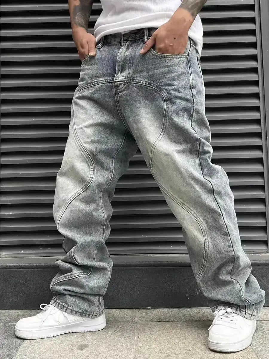 Japanese Brand Street 90s hiphop washed skateboard hip-hop jeans Size US 32 / EU 48 - 2 Thumbnail
