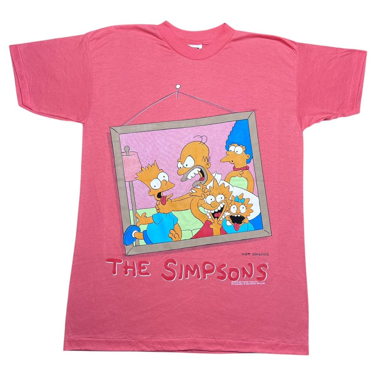 The Simpsons NWT Vtg 1990 The Simpsons Family Portrait Graphic T-Shirt Size US L / EU 52-54 / 3 - 1 Thumbnail