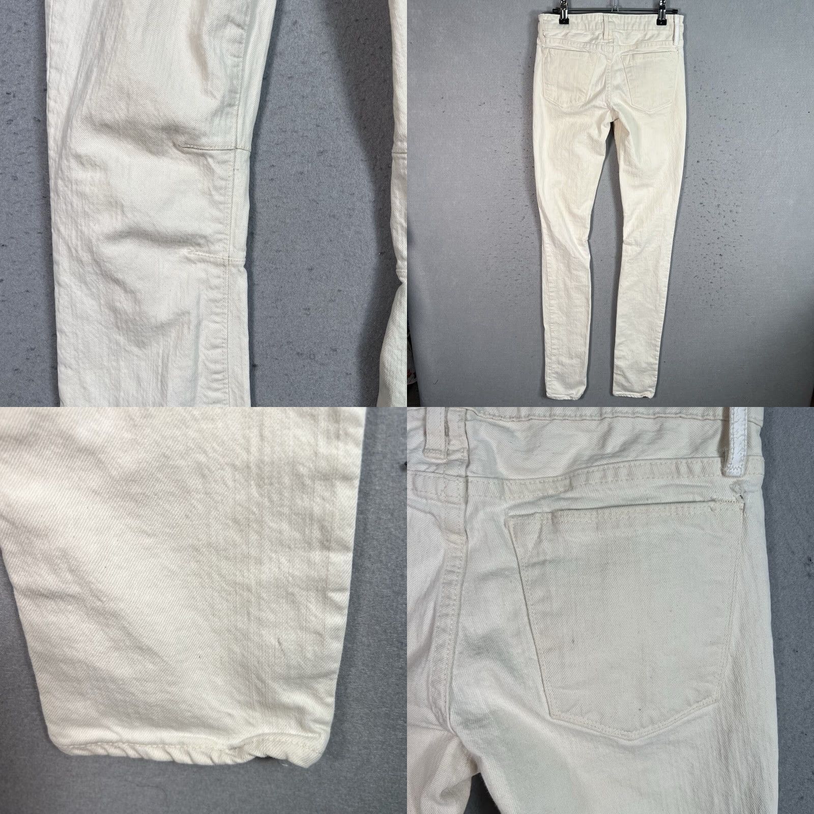 Helmut Lang VINTAGE Helmut Lang Jeans Womens 25 White Denim Skinny Low Rise Stretch USA Womens Jeans 5-Pocket Stretch Slim 35in Inseam Size 42" / US 20 - 8 Thumbnail