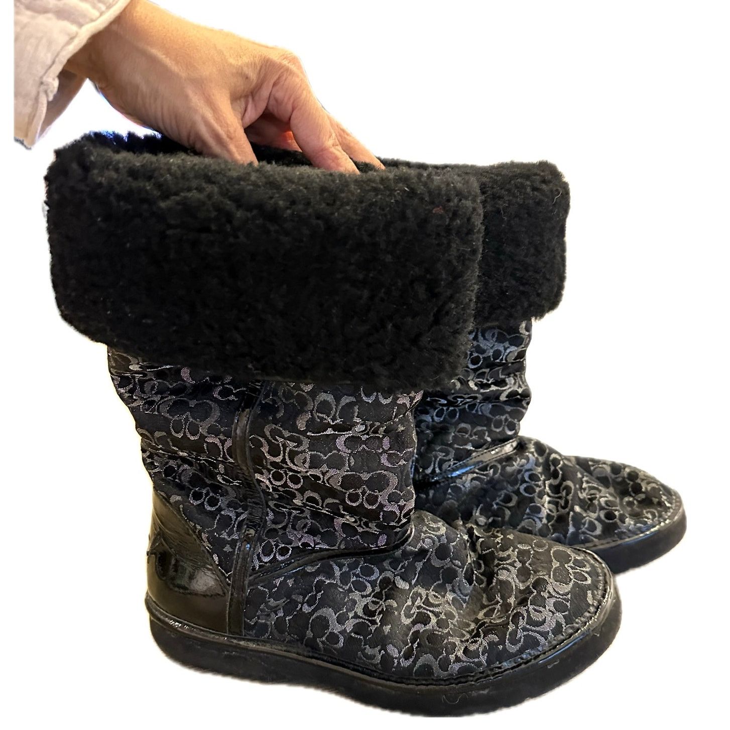 Coach Coach Signature Nikole Womens Sz 7B Roll Down Winter boots Size US 7 / IT 37 - 9 Thumbnail